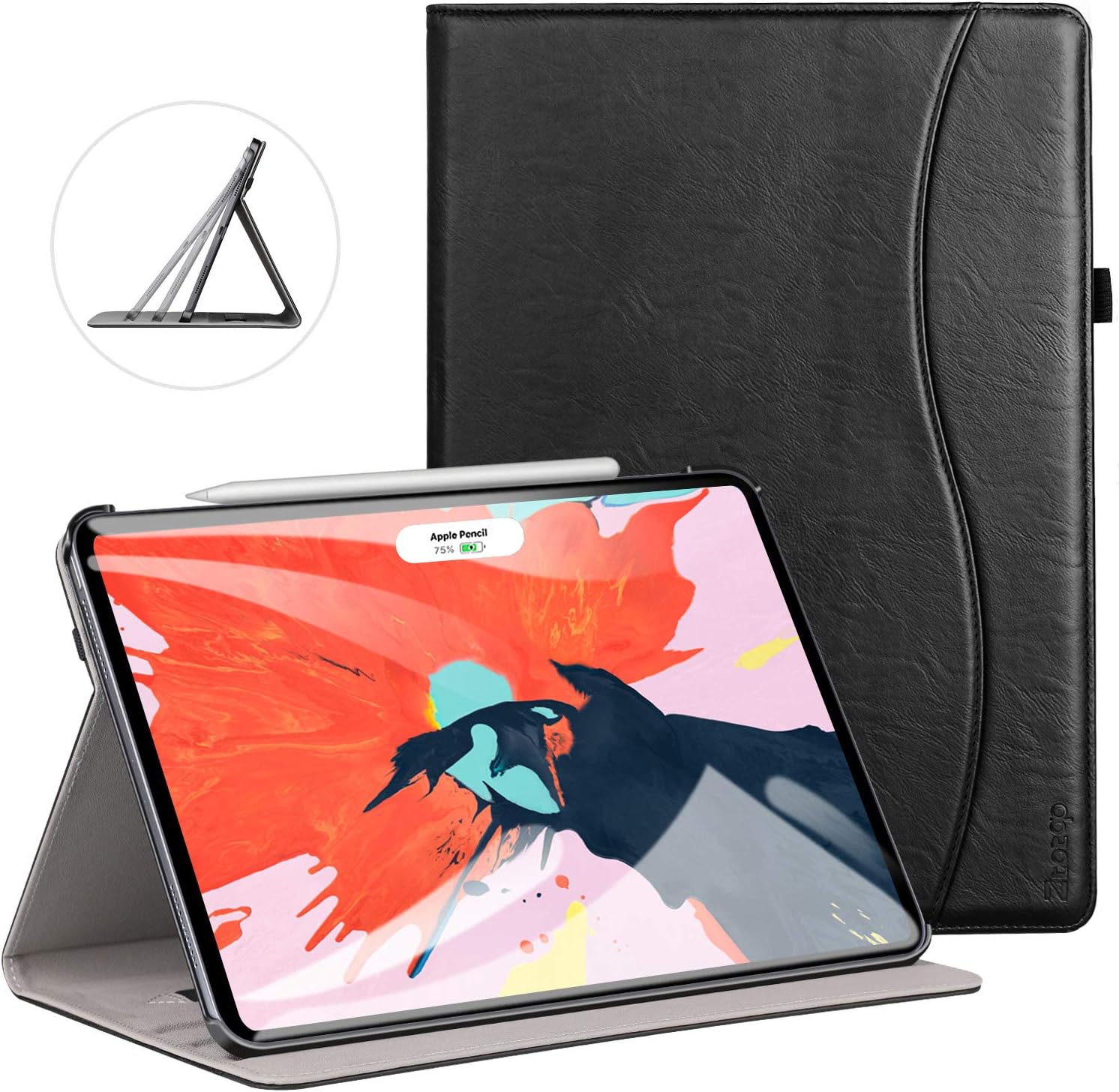 iPad Pro 12.9 2018 Premium Leather Folio Case