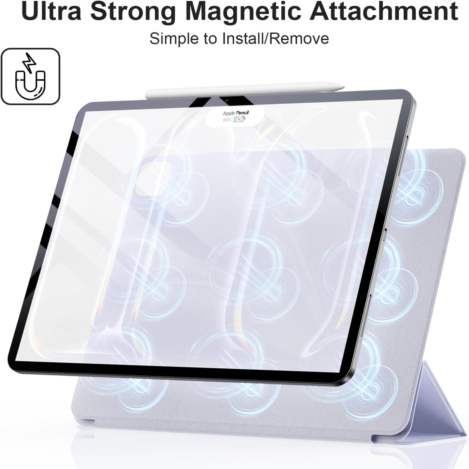iPad Pro 13 Inch 2024 Folding Stand Protective Case-Purple
