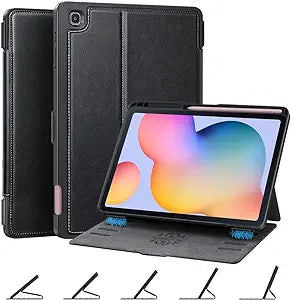 ZtotopCases Samsung Galaxy Tab S6 Lite 10.4 Inch Tablet Case 2022/2020 [5 Magnetic Stand Angles] with S Pen Holder,Premium PU Leather, TPU+PC Back Cover, Model(SM-P610/P613/P615/P619), Black