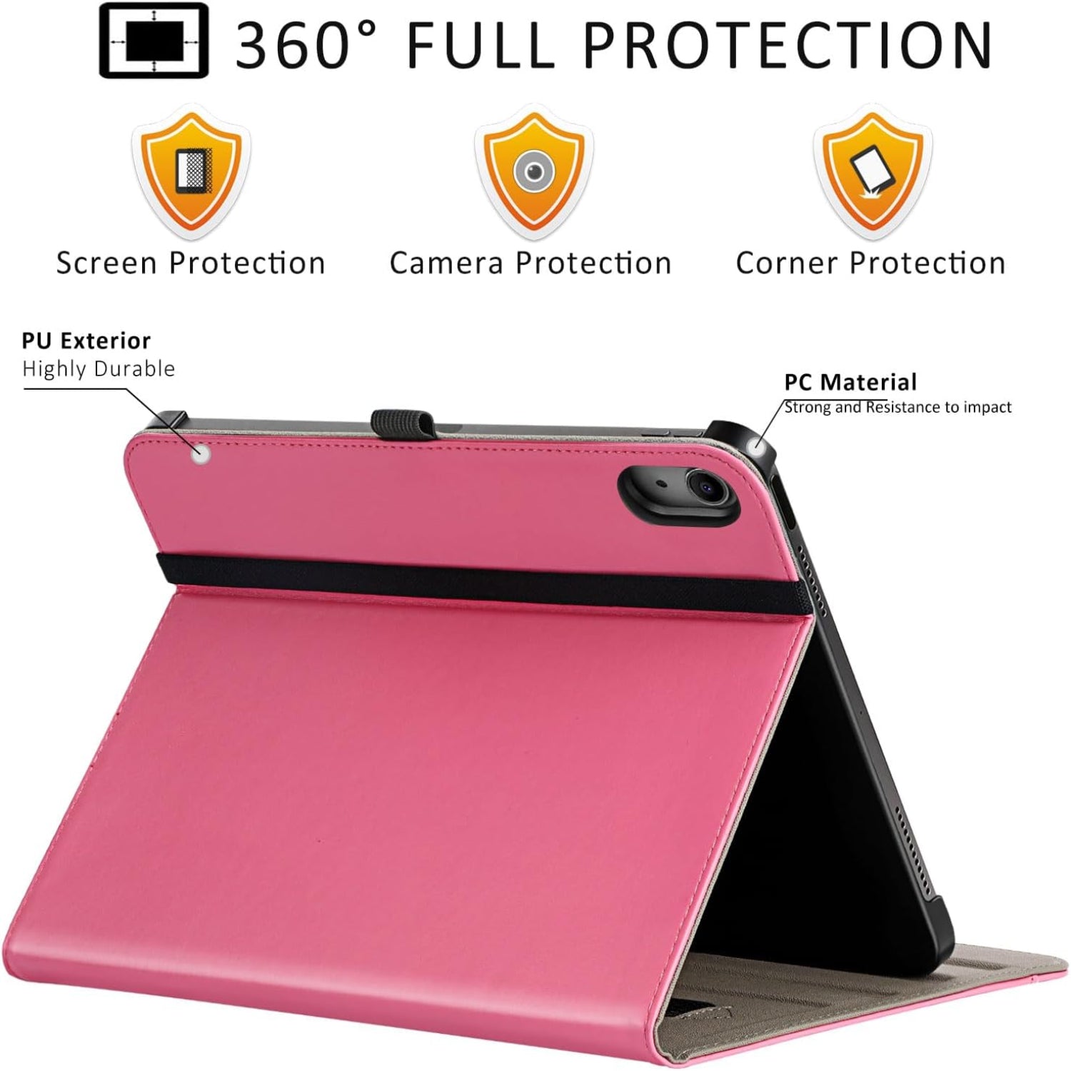 iPad 10th Generation 10.9 Inch 2022 Model Leather Cover Case-pink