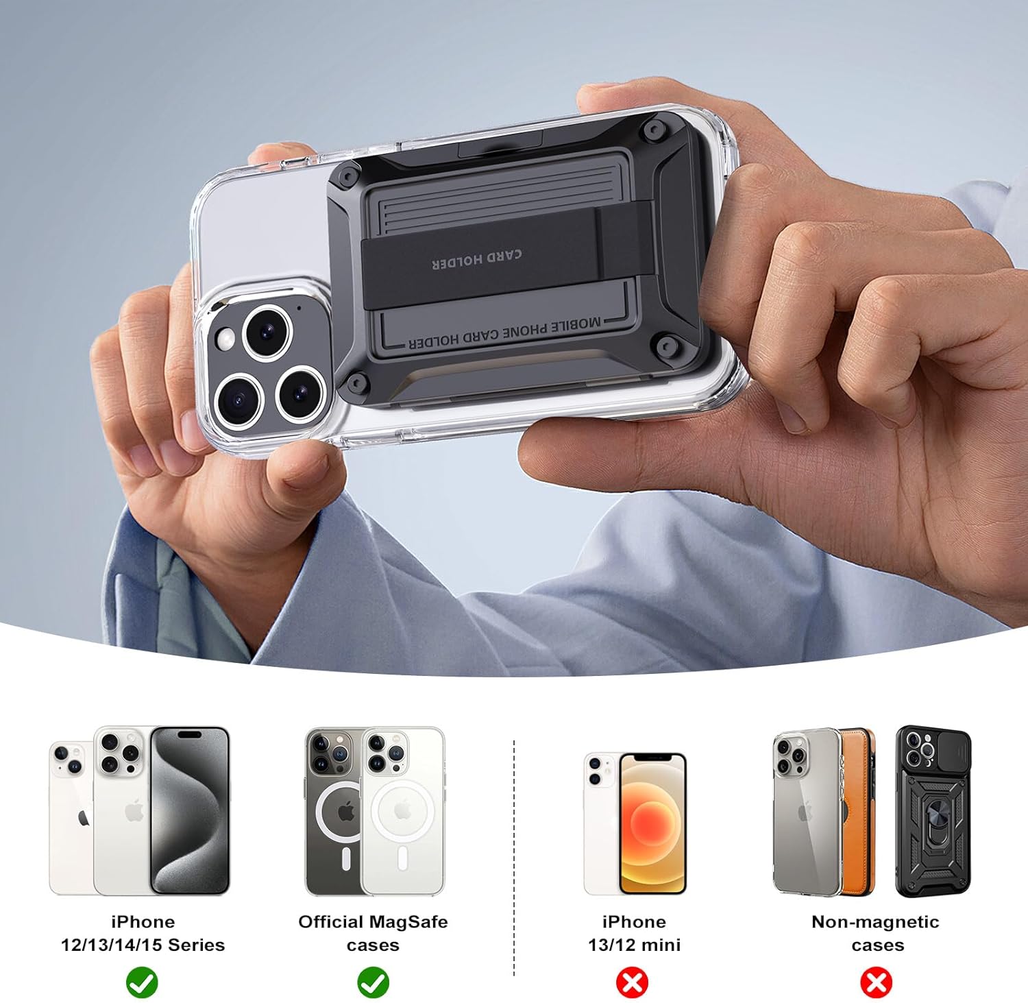 Magnetic RFID Blocking Functionality Magsafe Wallet Work With Find My