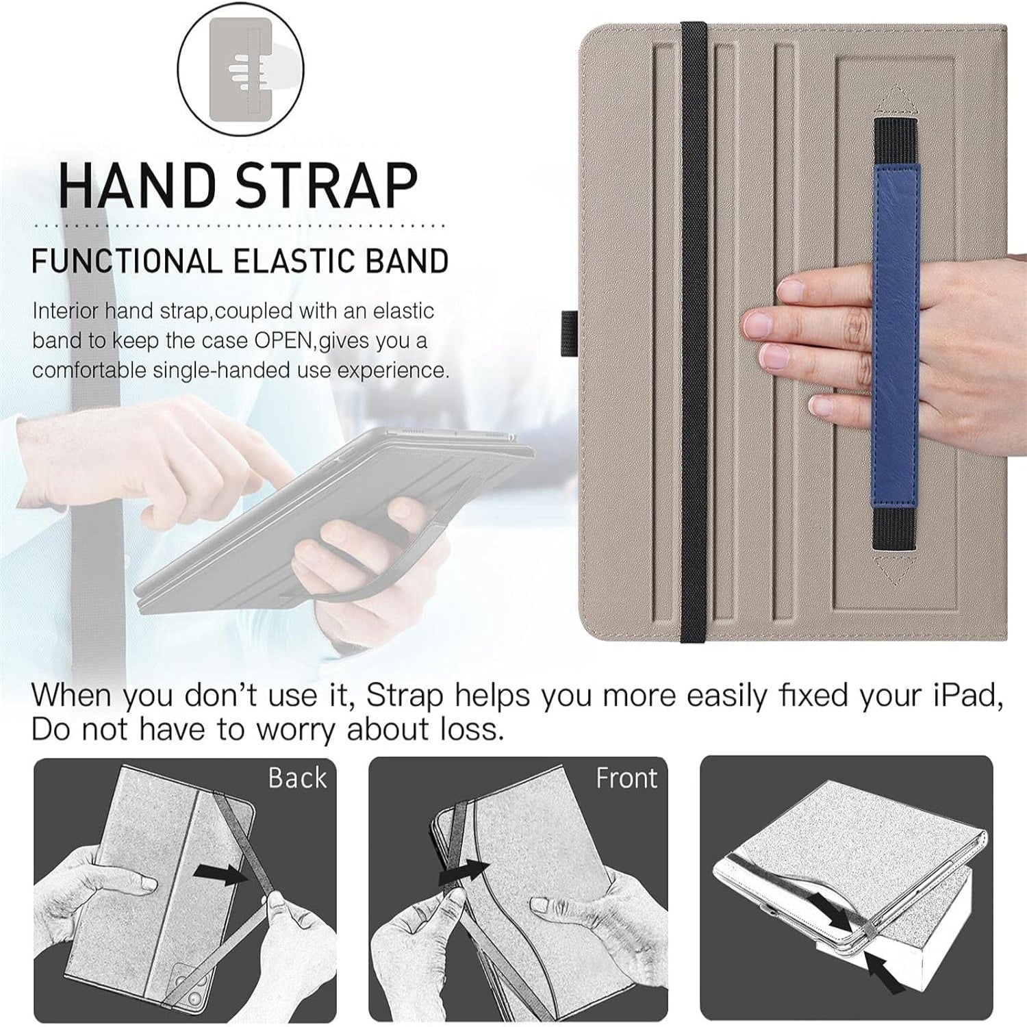 ๐ข๐๐๐ ๐๐ซ๐จ ๐๐ Inch Case 2024(M4),7th Generation/Pro 12.9" in 6th/5th/4th Gen PU Leather Smart Folio Cover Case-Blue