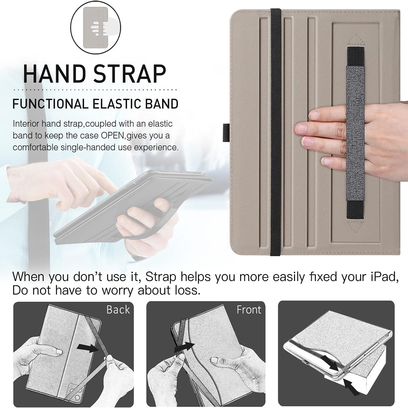 ipad Pro 13 Inch 2024(M4) 7th Generation PU Leather Case-Denim Black