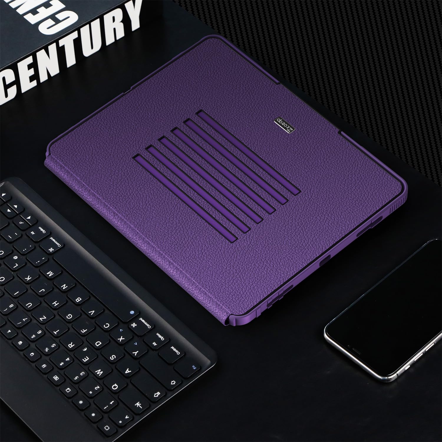 iPad Pro 13 Inch 7th Gen M4(2024)/ Pro 12.9 Inch 6th/5th/4th Generation 2022/2021/2020 with 6 Magnetic Stand Angles Case- Purple