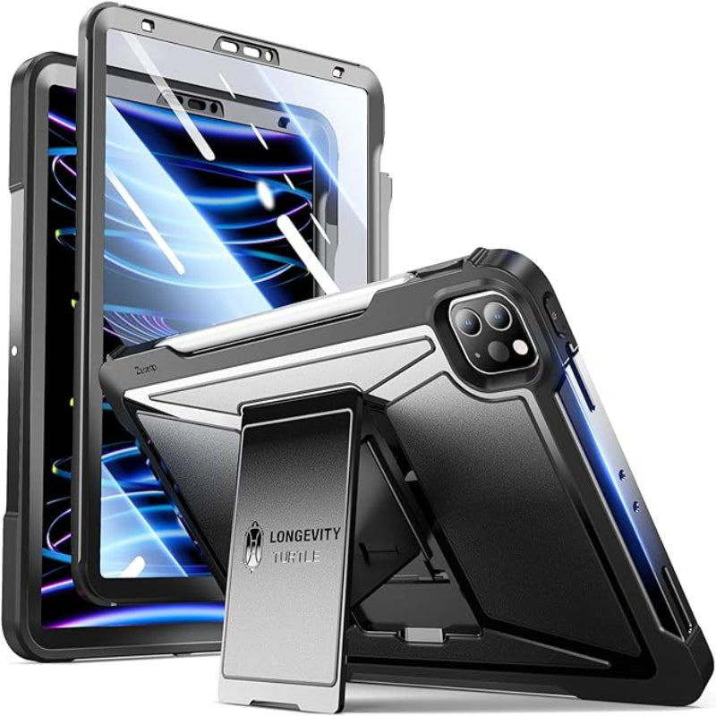 iPad Pro 11 Inch Case 4th/3rd/2nd Generation 2022/2021/2020 Dual Layer Shockproof Full Body Protective Case-Black,Purple