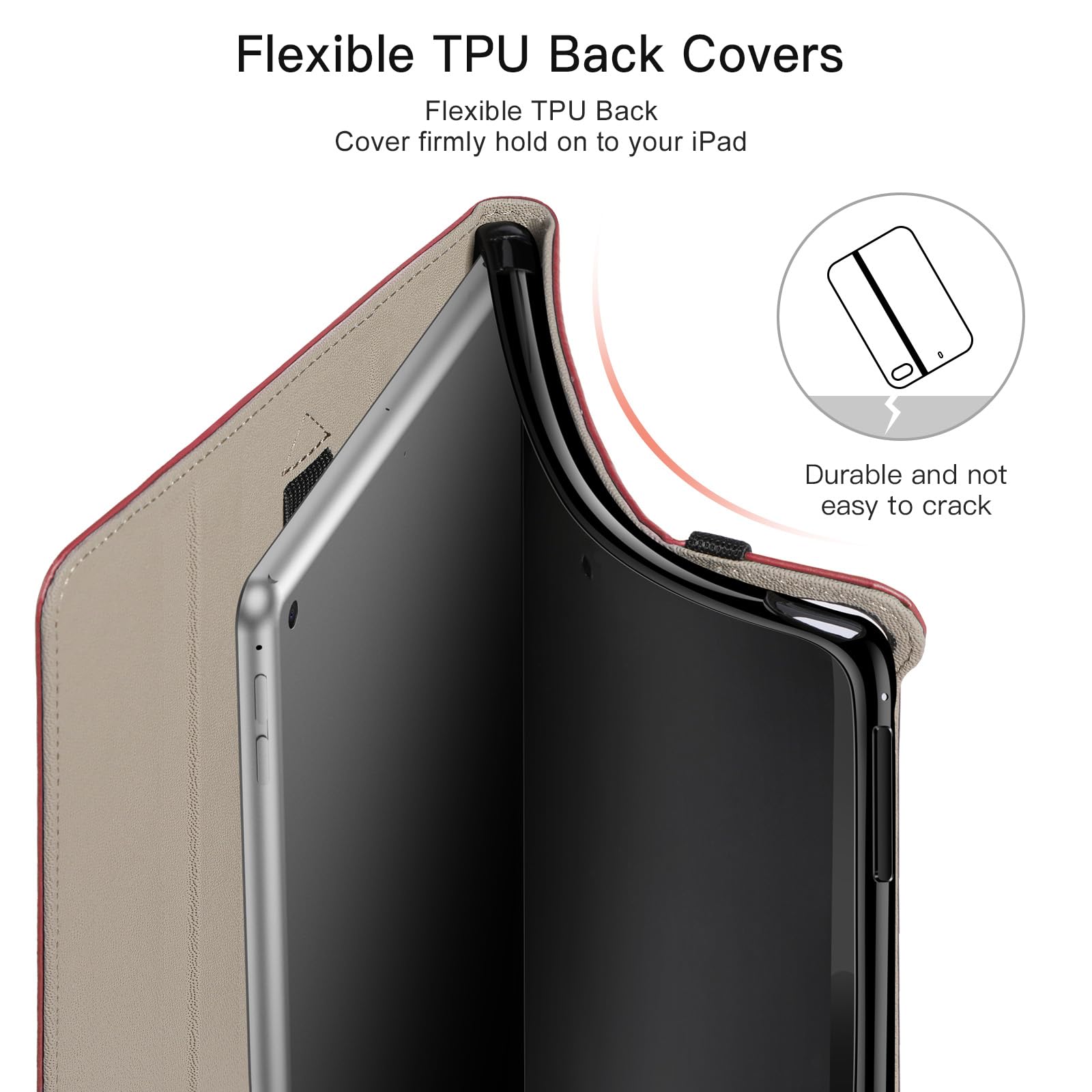 iPad Mini 5 2019/Mini 4th/3rd/2nd/1st Generation 7.9 Inch PU Leather Folio Stand Cover Case-Black,Blue,Brown