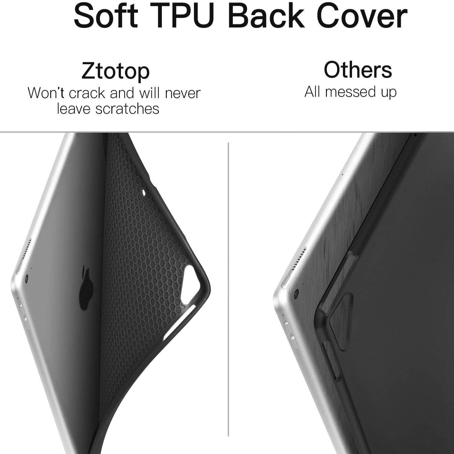 iPad Pro 12.9 Inch 2017/2015 (1st & 2nd Generation) TPU Back Cover Case-Black,Rose Gold