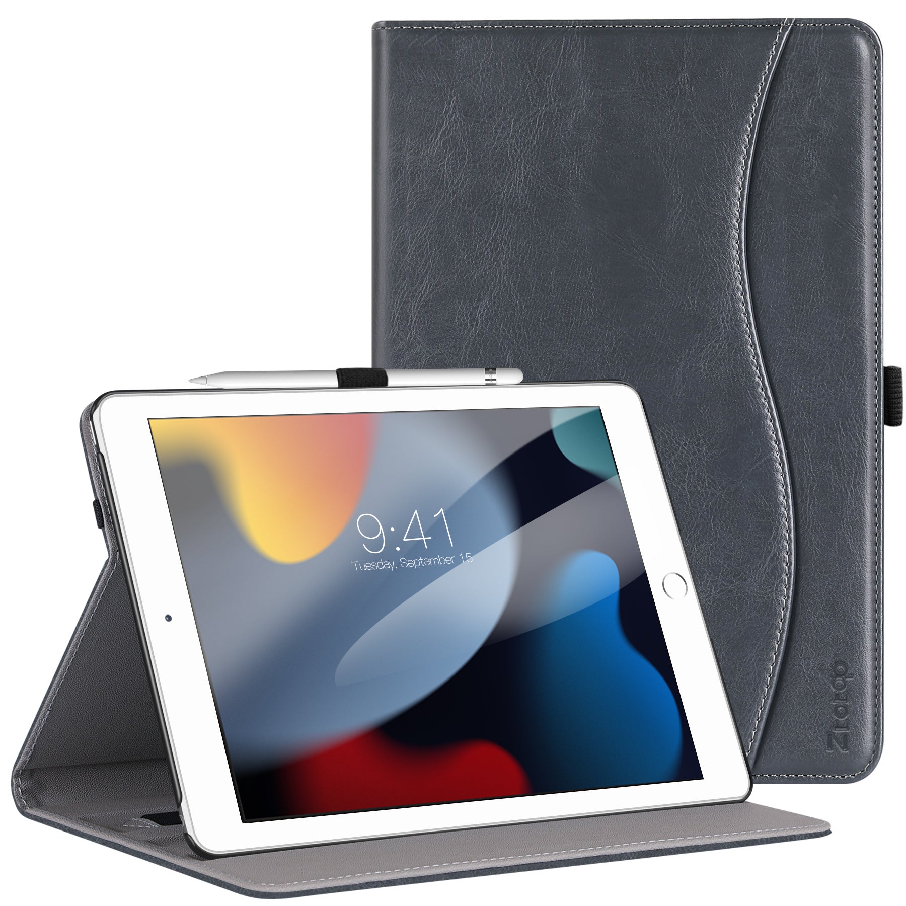iPad 9th/8th/7th Generation 10.2 Inch PU Leather Folding Stand Cover Case