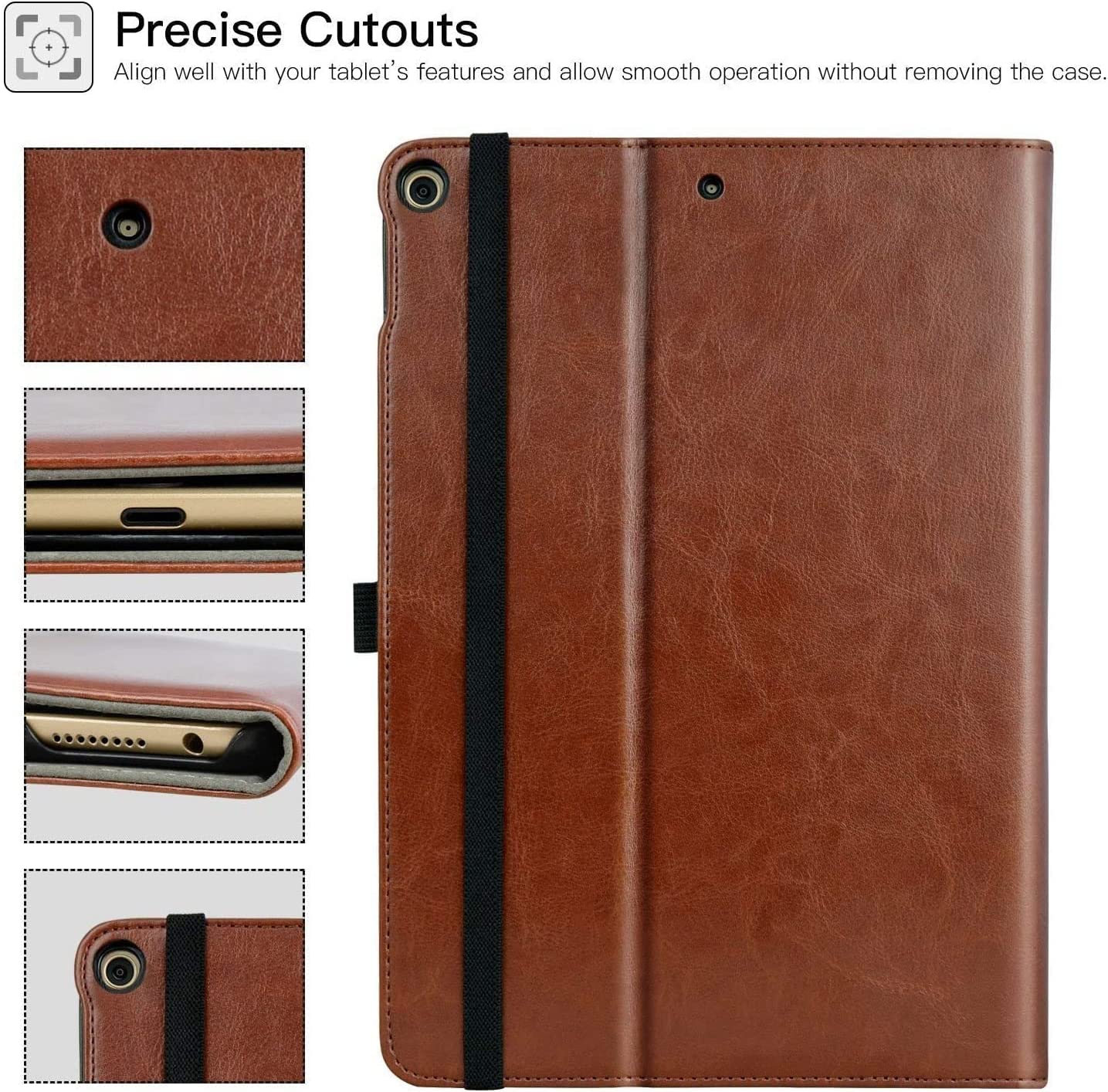iPad 6th/5th Generation 9.7 Inch 2018/2017 iPad Air 2nd/1st Gen PU Leather Folding Cover Case