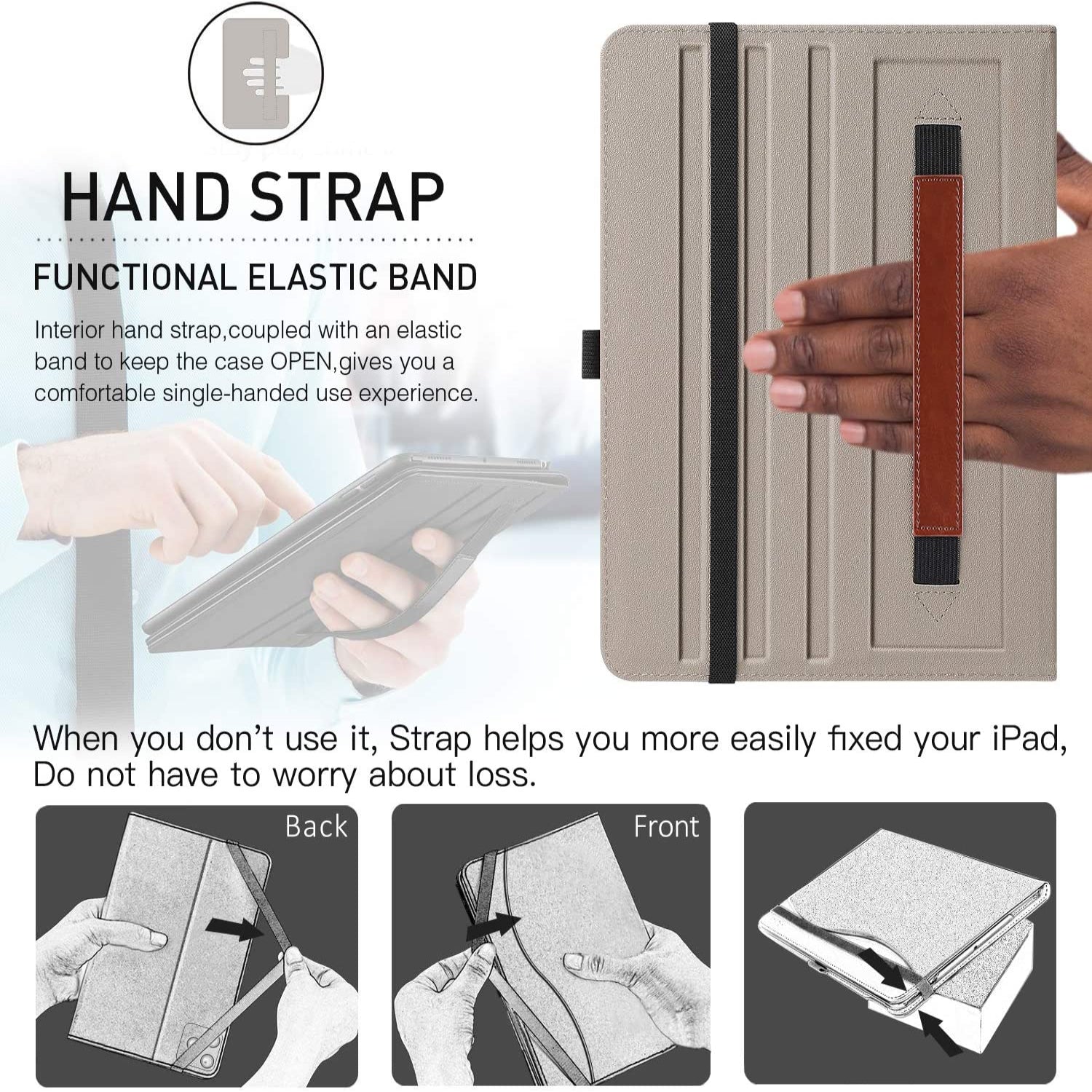 iPad Pro 12.9 Case 6th/5th/4th Generation 2022/2021/2020 Premium PU Leather Folio Case