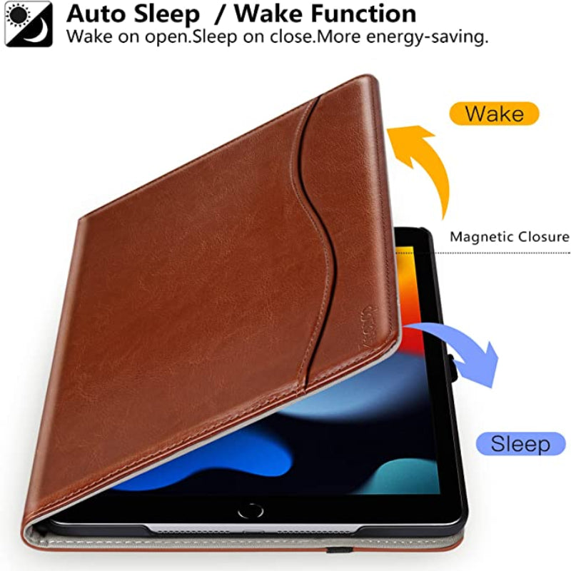 iPad 9th/8th/7th Generation 10.2 Inch PU Leather Folding Stand Cover Case