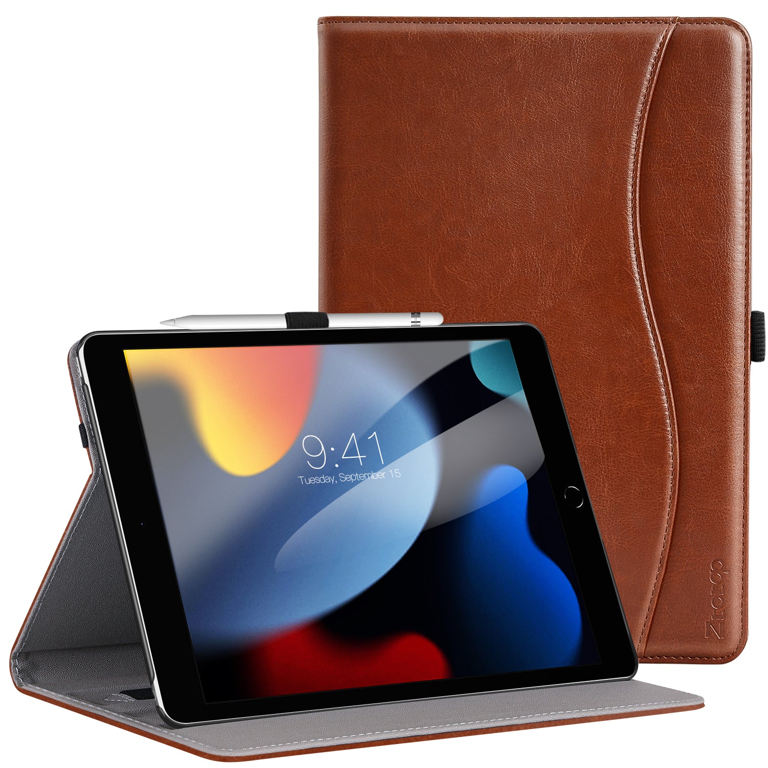 iPad 9th/8th/7th Generation 10.2 Inch PU Leather Folding Stand Cover Case