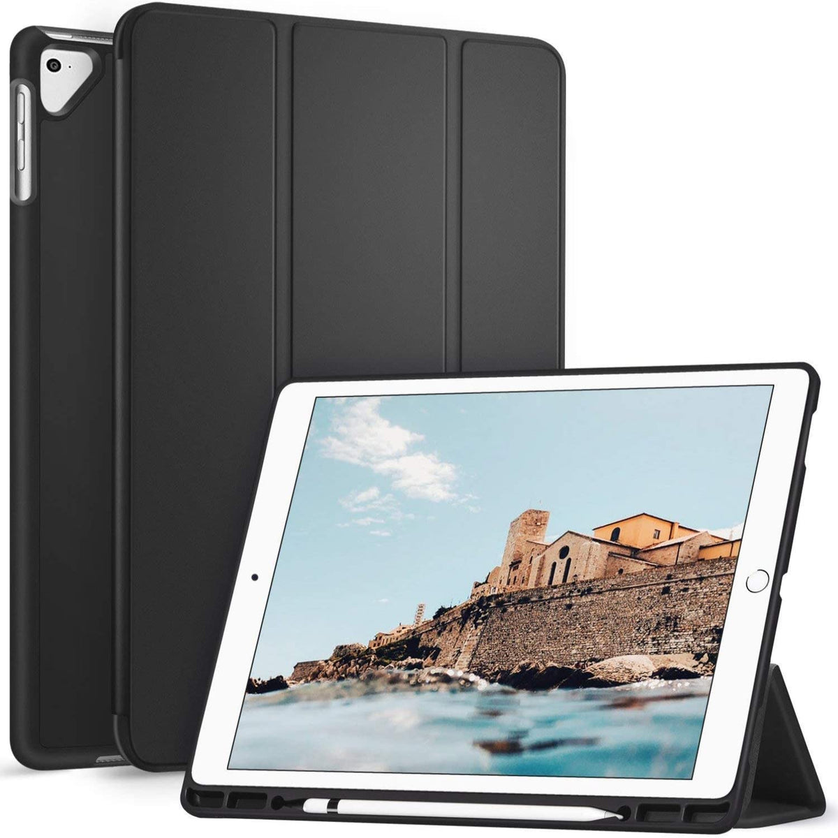 DTTO for iPad Pro 12.9 6th / 5th / 4th / 3rd Generation Case 2022/2021/2020/2018, Premium Leather Folio Stand Cover with Built-in Apple Pencil Holder -Auto Wake/Sleep and Multi Viewing Angles,Black DTTO for iPad Pro 12.9 6th / 5th / 4th / 3rd Generation Case 2022/2021/2020/2018, Premium Leather Folio Stand Cover with Built-in Apple Pencil Holder -Auto Wake/Sleep and Multi Viewing Angles,Black