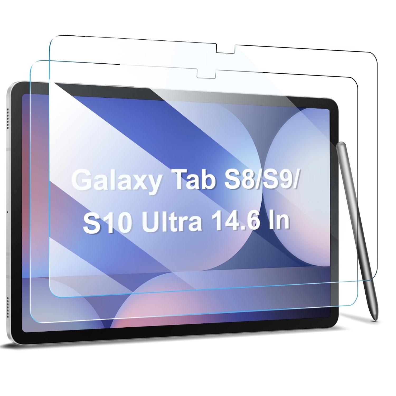 2 Pack Screen Protector for Samsung Galaxy Tab S10 Ultra/Tab S9 Ultra/Tab S8 Ultra 14.6 Inch High Definition Tempered Glass