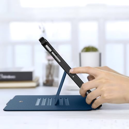 iPad Air 13 Inch 2024 / iPad Pro 12.9 Inch 3rd Generation 2018 with 6 Magnetic Stand Angles Protective Case-Blue