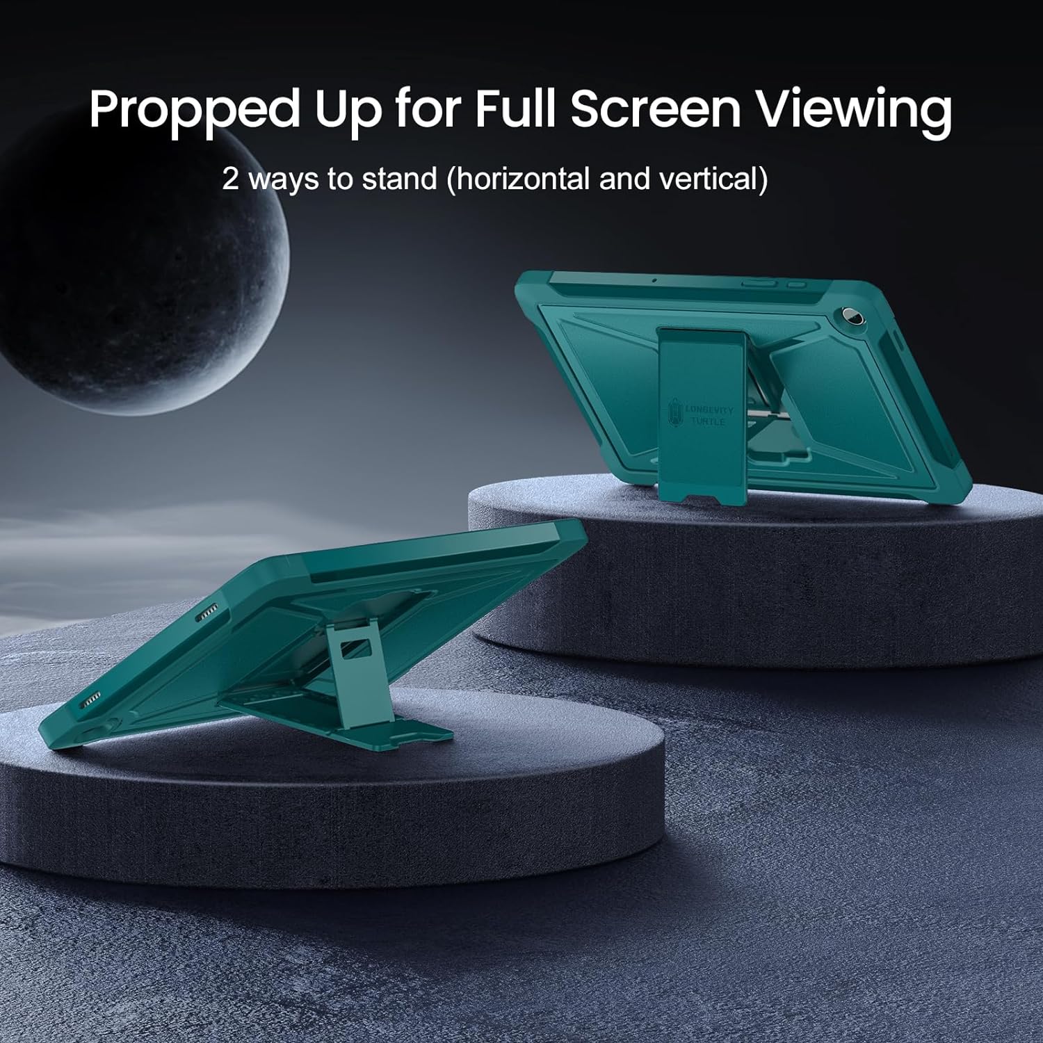 Samsung Galaxy Tab A9 Plus 11 Inch Built-in Screen Protector/Kickstand/Full-Body Dual Layer Shockproof Protective Cove Case-Green