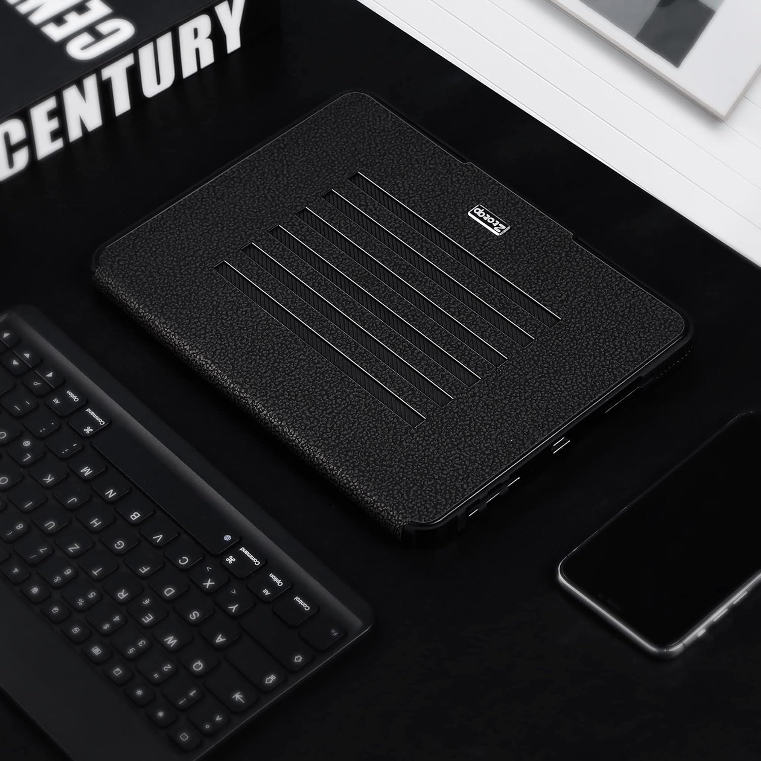 iPad Pro 13 Inch 7th Gen M4(2024)/ Pro 12.9 Inch 6th/5th/4th Generation Protective Case with Pencil Holder-Black