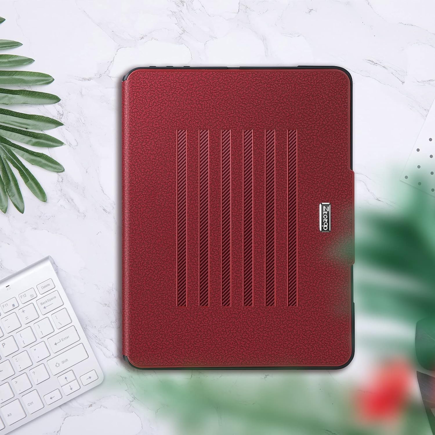 iPad Pro 13 Inch 7th Gen M4(2024)/ Pro 12.9 Inch 6th/5th/4th Generation Protective Case-Wine Red
