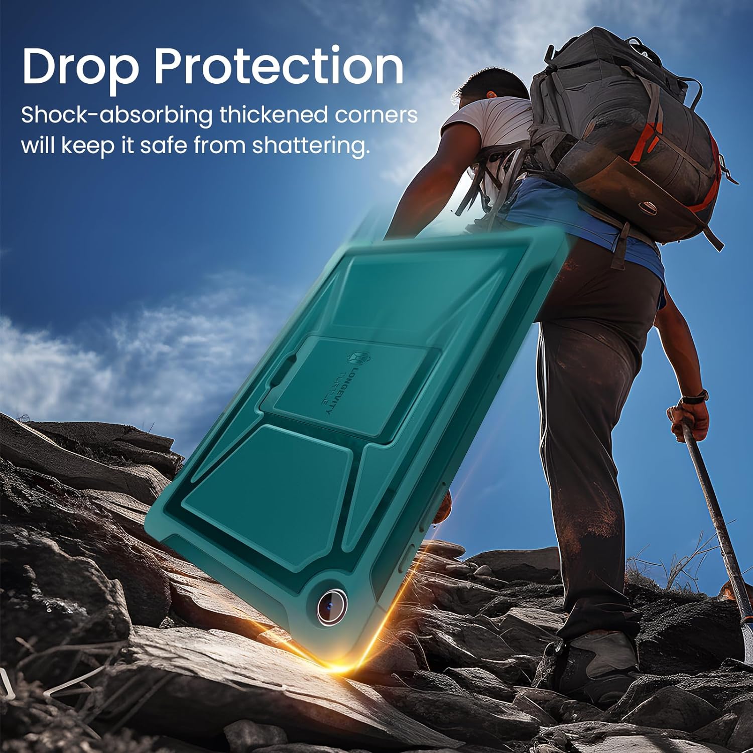 Samsung Galaxy Tab A9 Plus 11 Inch Built-in Screen Protector/Kickstand/Full-Body Dual Layer Shockproof Protective Cove Case-Green