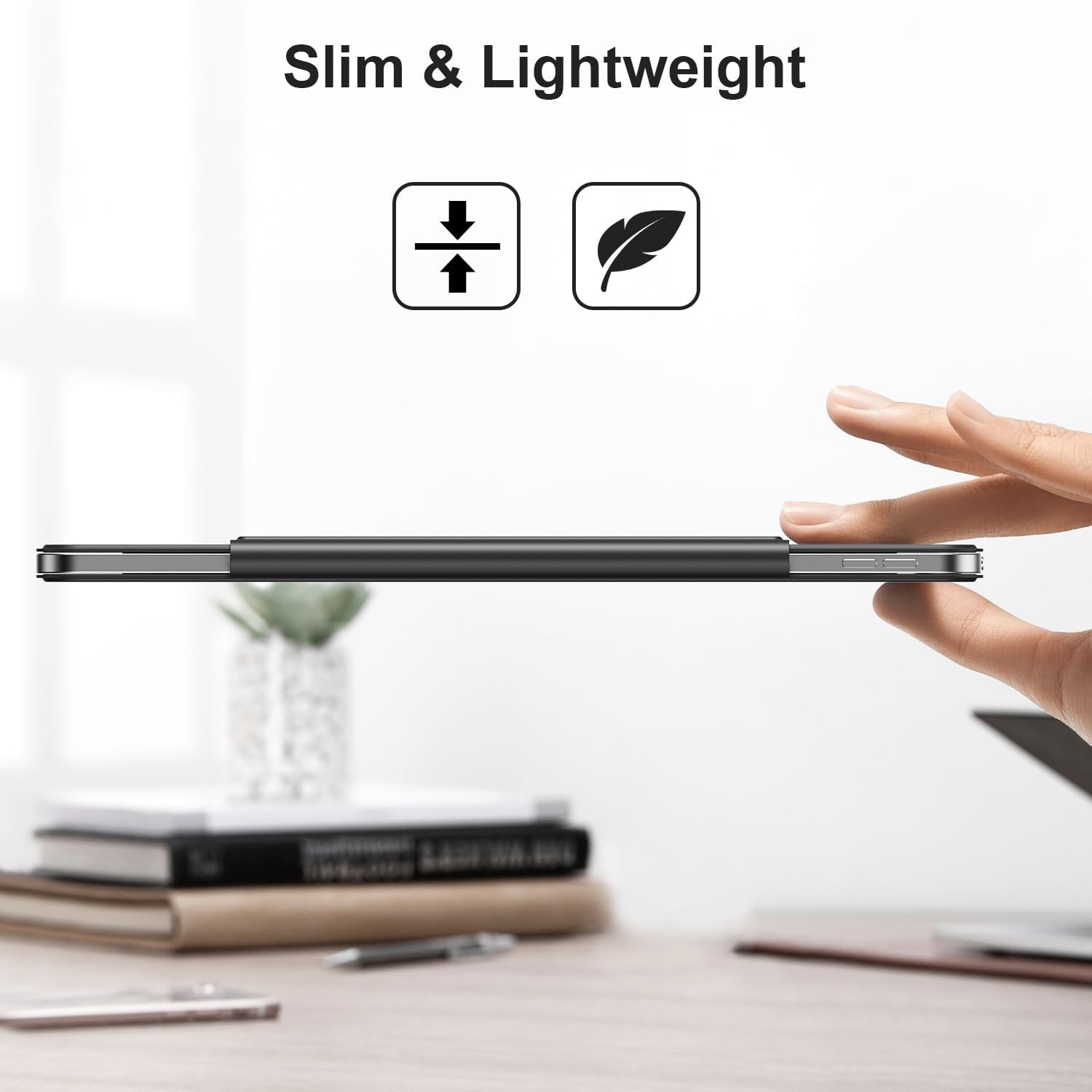 iPad Pro 13 Inch 2024 Folding Stand with Auto Wake/Sleep Function Protective Case-Black,Purple,White