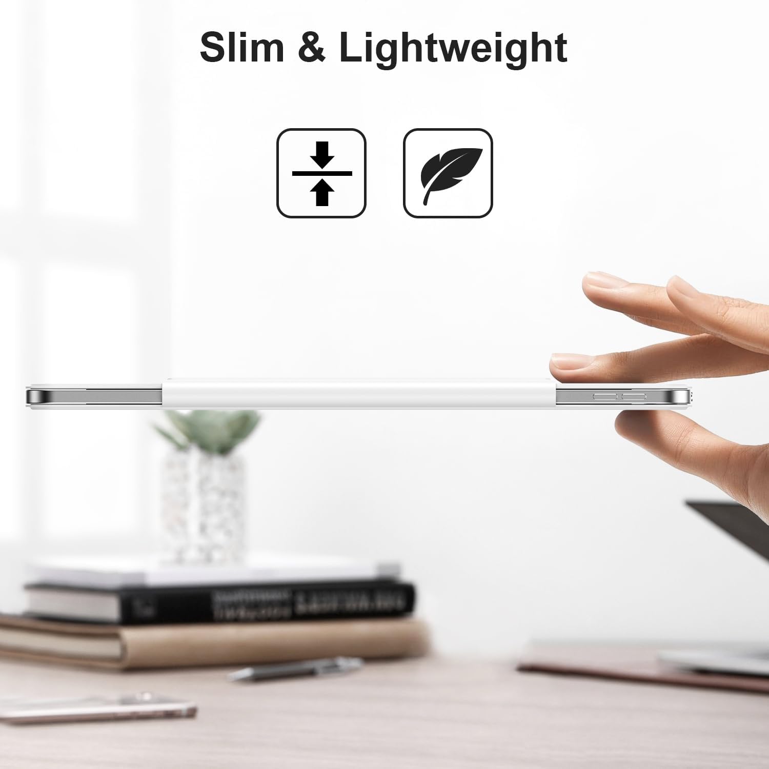 iPad Pro 13 Inch 2024 Folding Stand Protective Case-White