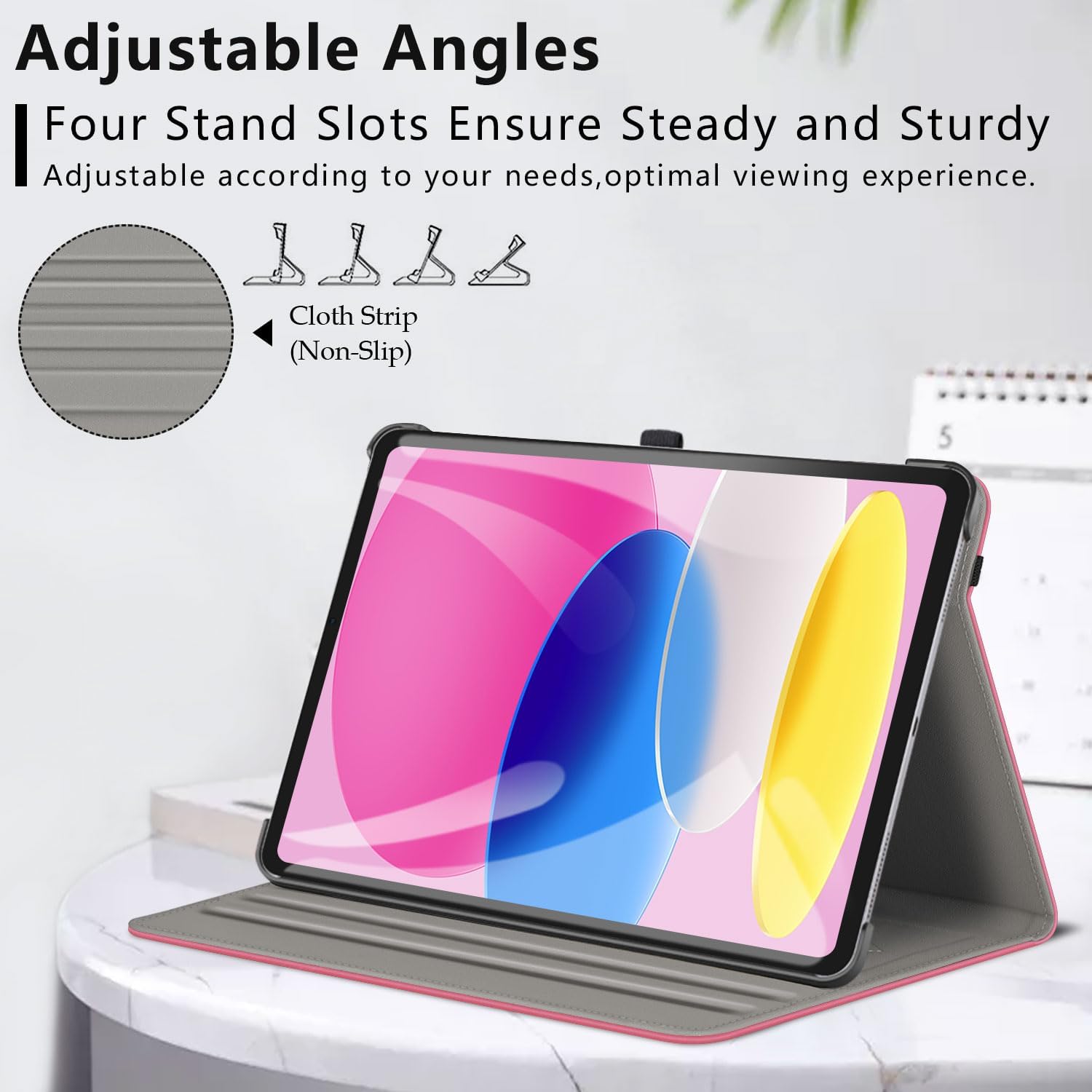 iPad 10th Generation 10.9 Inch 2022 Model Leather Cover Case-pink