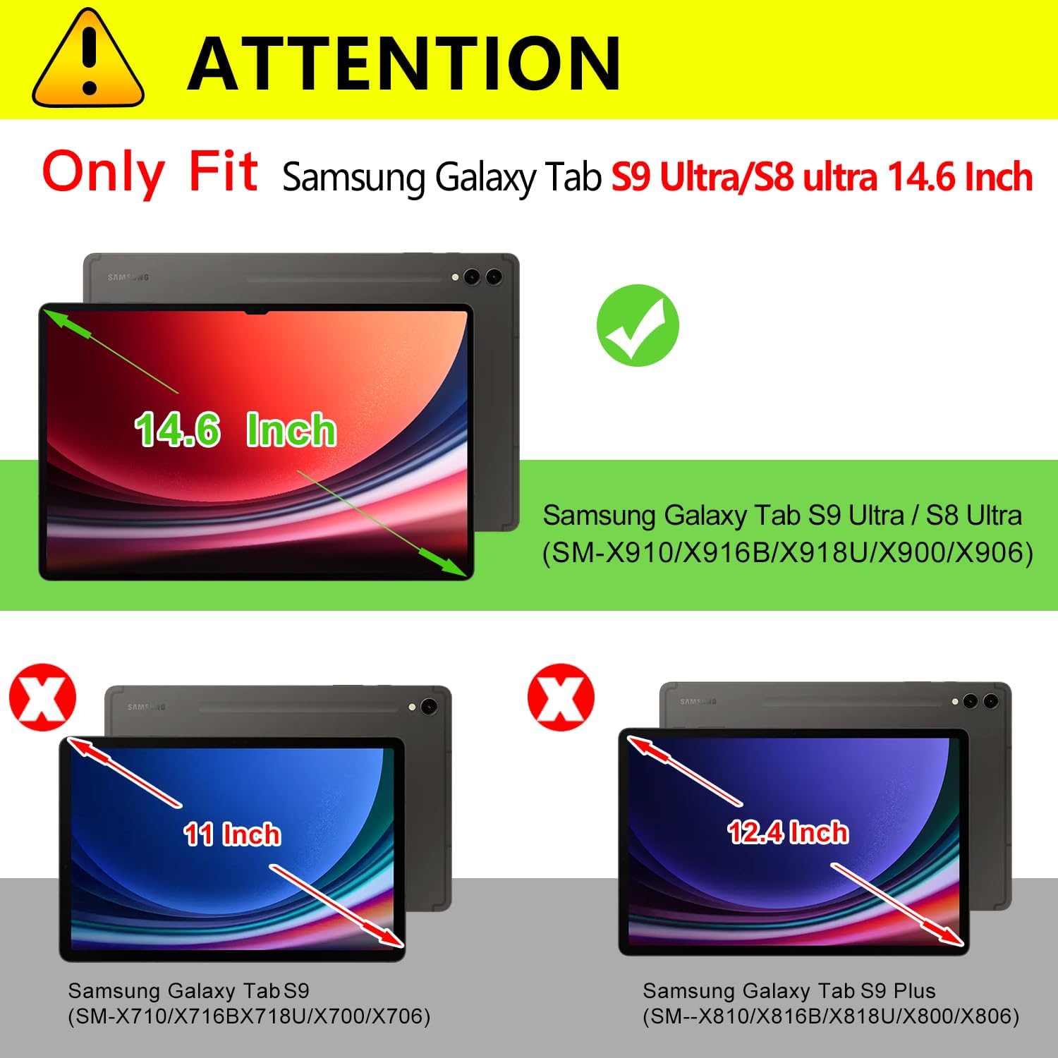 Samsung Galaxy Tab S9 Ultra 2023/S8 Ultra 2022 Case,14.6" Denim Black