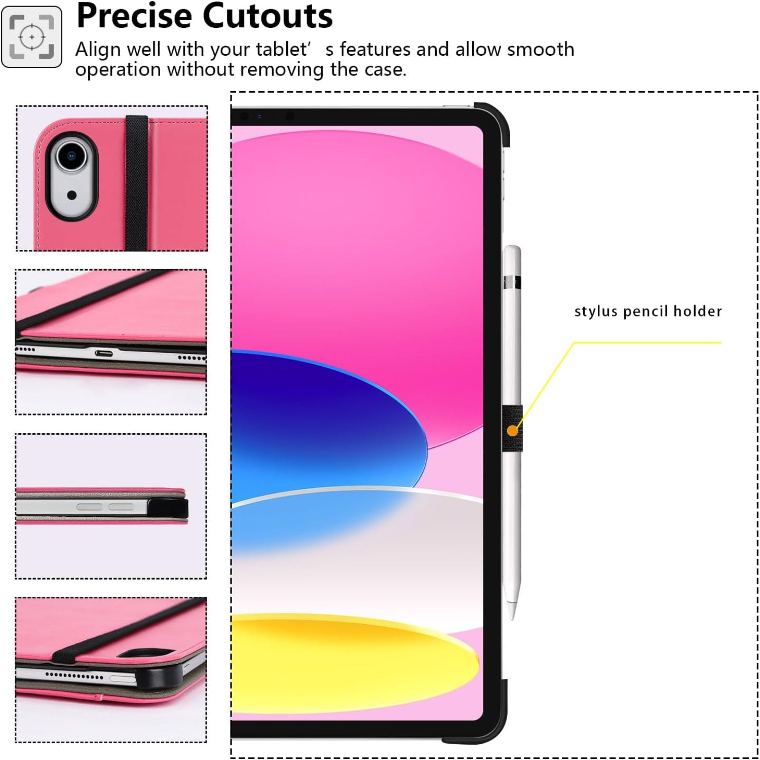 iPad 10th Generation 10.9 Inch 2022 Model Leather Cover Case-pink
