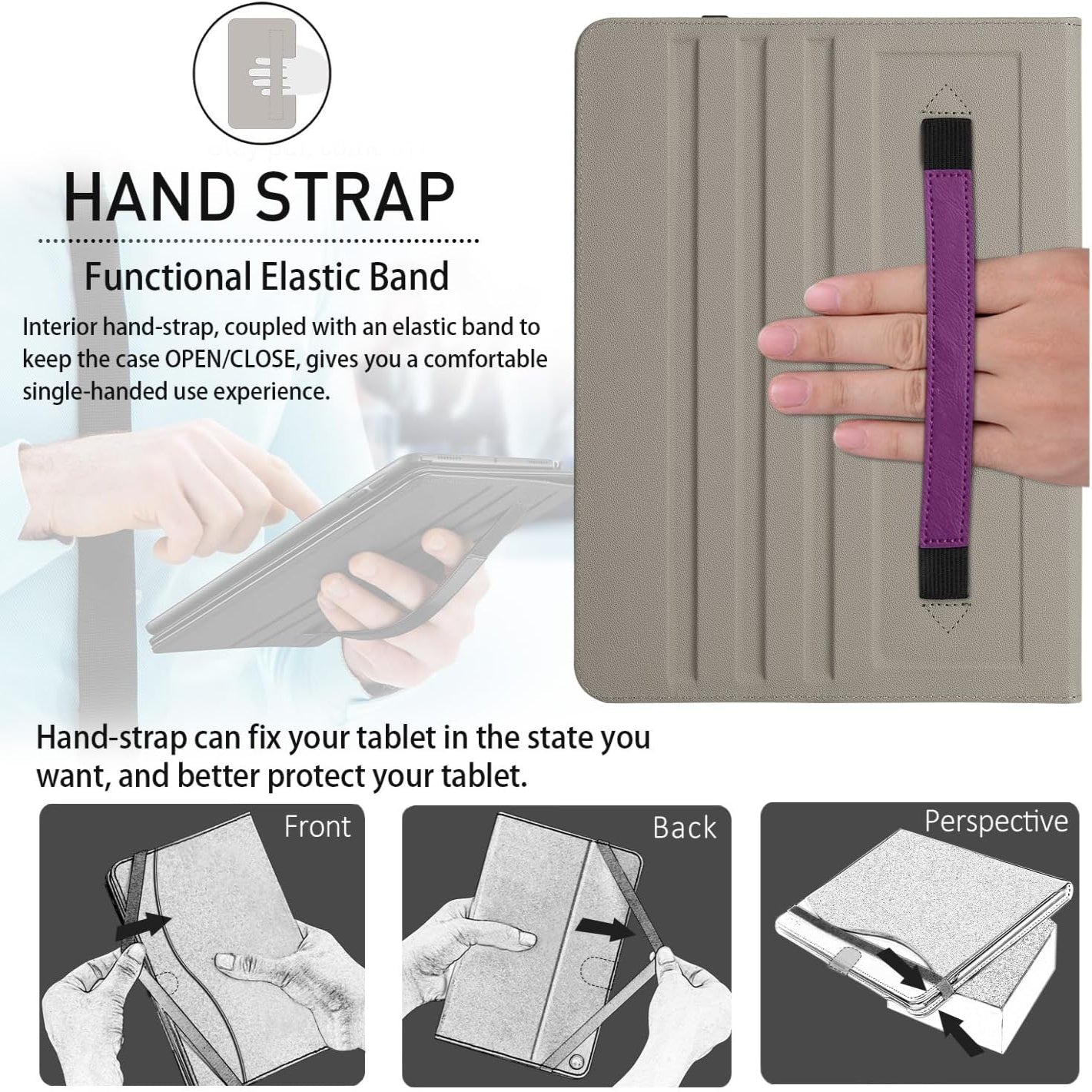 iPad Pro 11 Inch 2024 (M4) iPad Pro 5th Gen PU Leather Smart Case-Purple