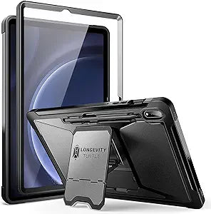ZtotopCases for Samsung Galaxy Tab S9 FE 5G 10.9 Inch/Tab S9 11 Inch Case 2023, Built-in Screen Protector/S Pen Holder, Full-Body Heavy Duty Protective Cover for Galaxy Tablet S9 FE, Black
