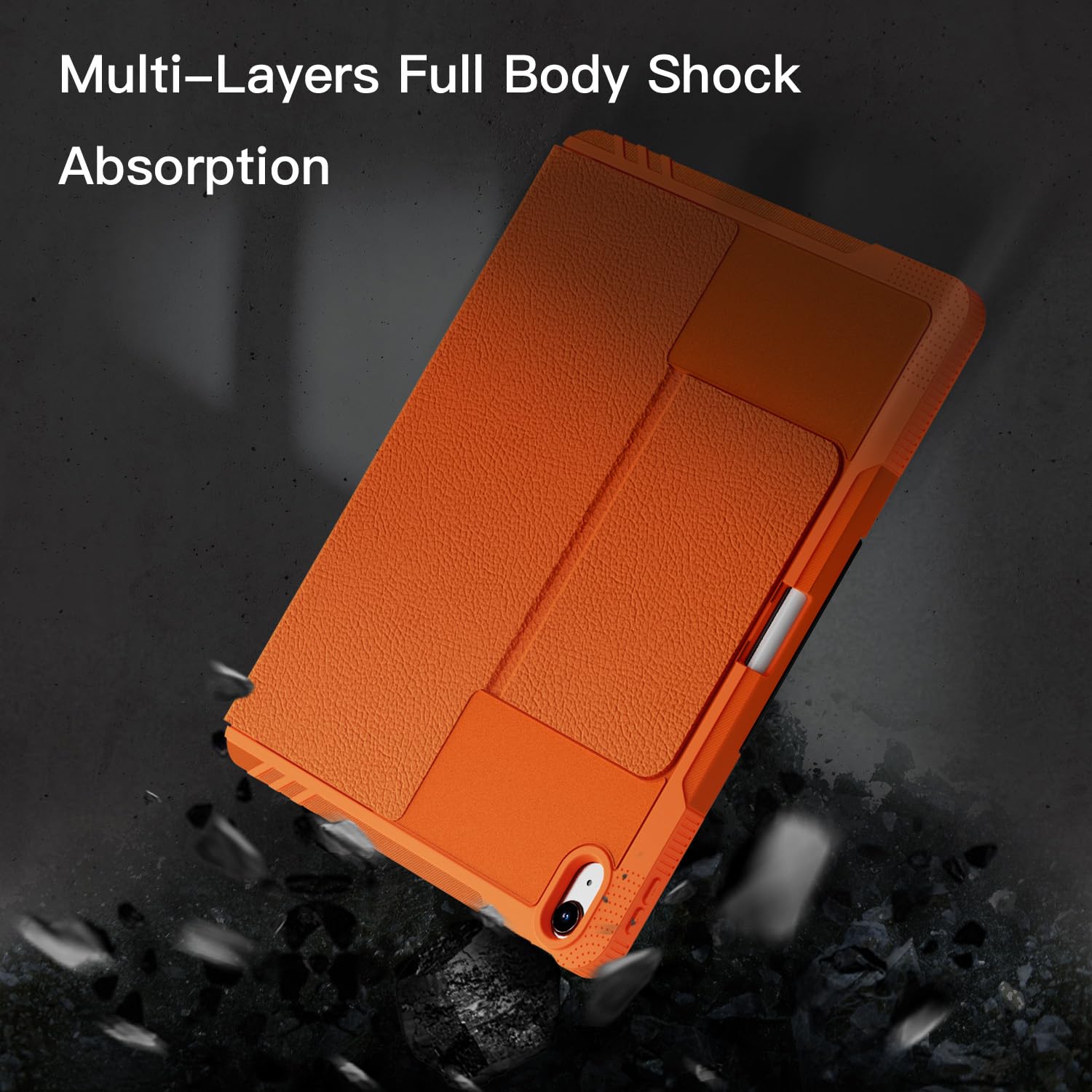 iPad Air 13 Inch 2024 / iPad Pro 12.9 Inch 3rd Generation 2018 Magnetic Stand Full Protective Case-Orange