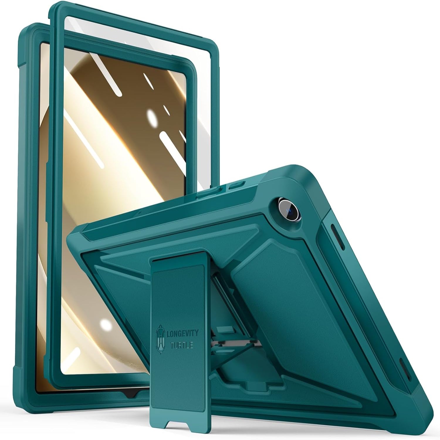 Samsung Galaxy Tab A9 Plus 11 Inch Built-in Screen Protector/Kickstand/Full-Body Dual Layer Shockproof Protective Cove Case-Green