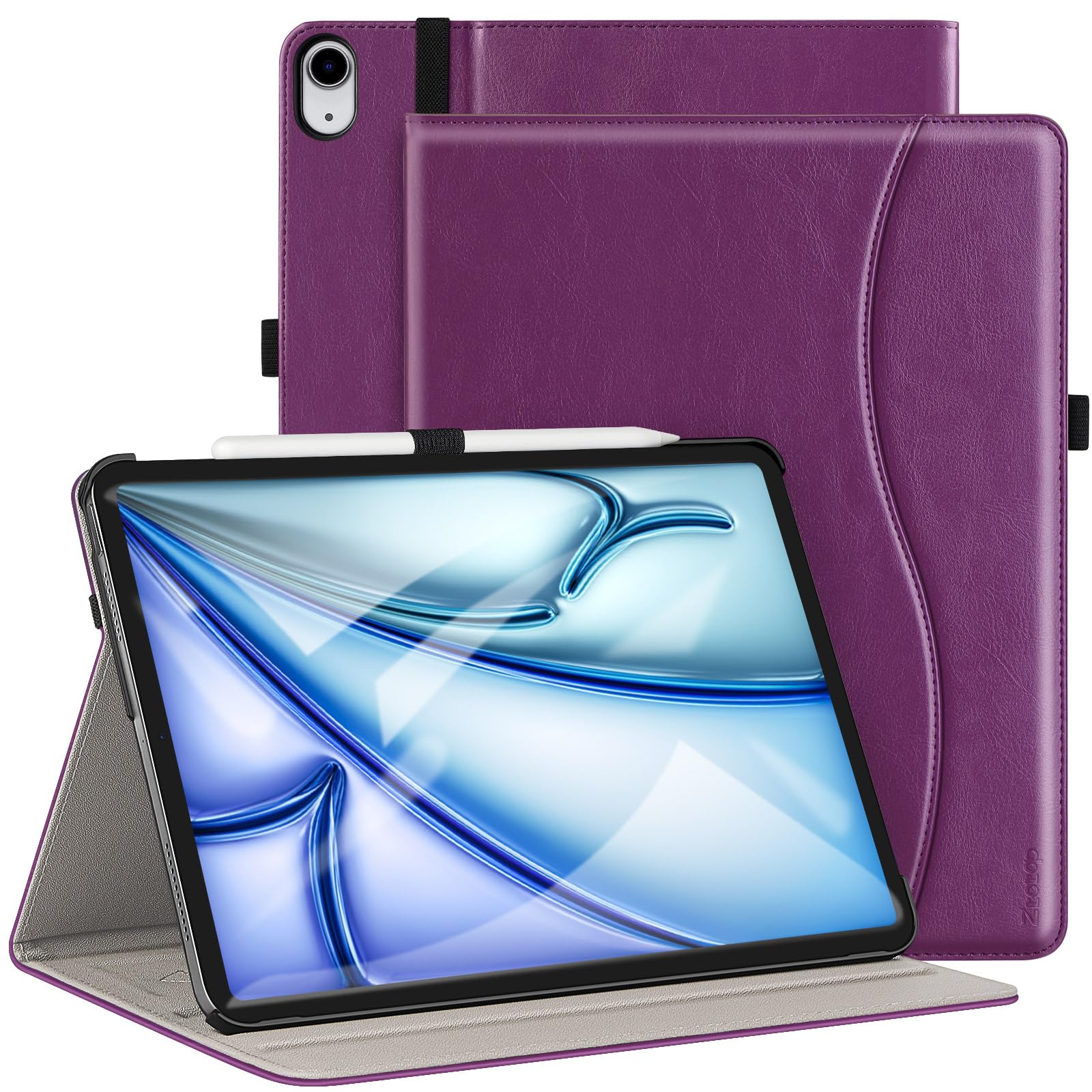 iPad Air 13 Inch (M2) 2024/iPad Pro 12.9 Inch 3rd Gen 2018 Leather Fol