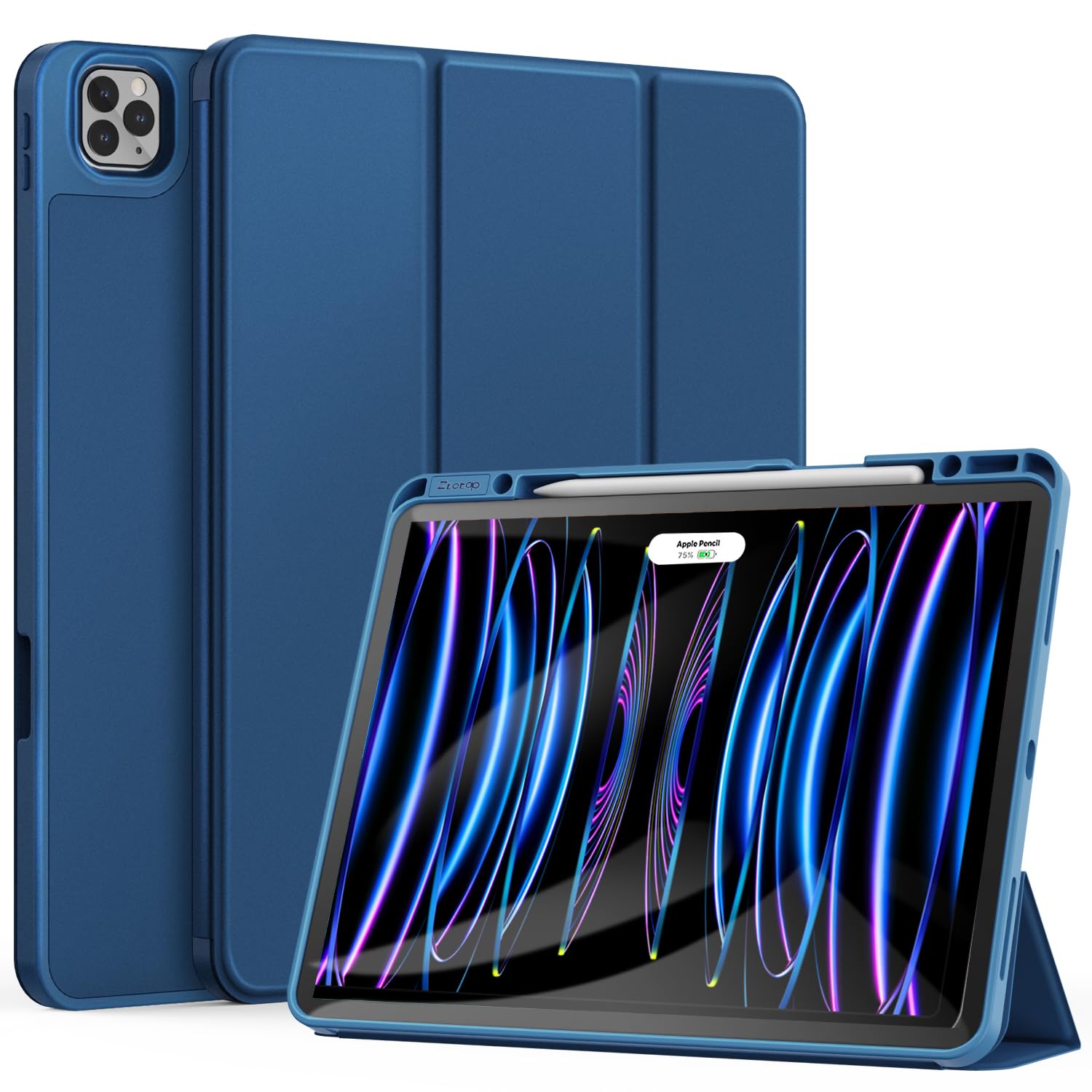 iPad Pro 12.9 Inch 6th/5th/4th/3rd Generation Slim Soft TPU Case-Black,Green,Blue
