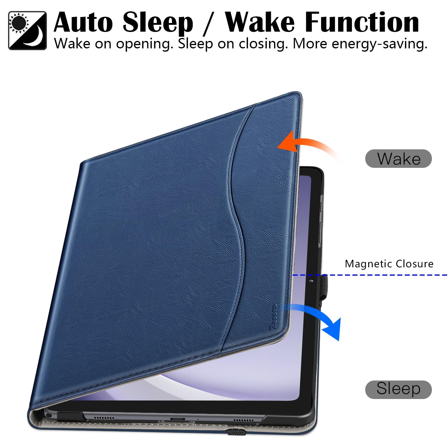 Samsung Galaxy Tab A9 Plus 11 Inch PU Leather Case-Blue