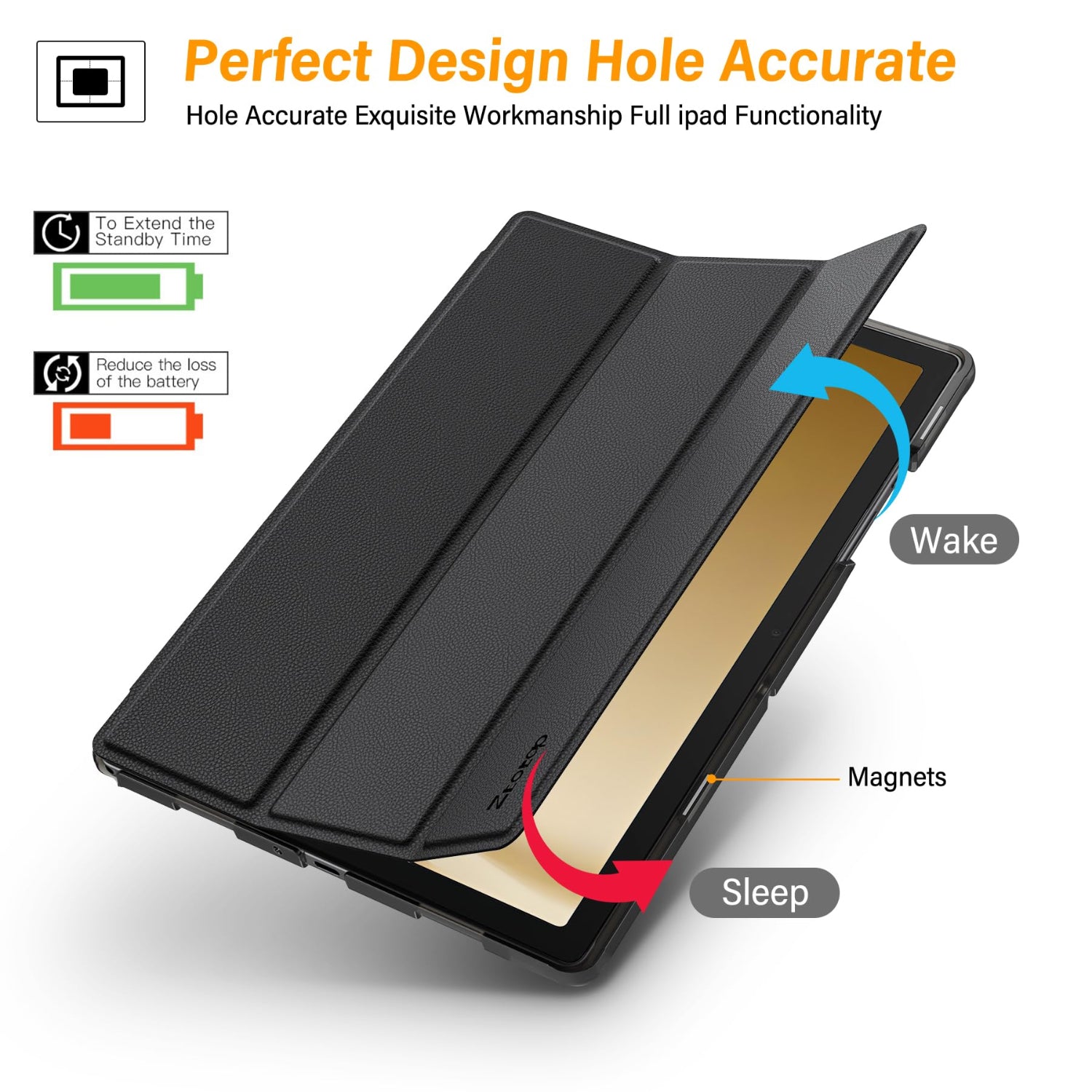 Samsung Galaxy Tab A9 Case 8.7 Inch, Premium PU Leather Business Stand Folio Cover with Multi-Viewing Angles Case-Blue