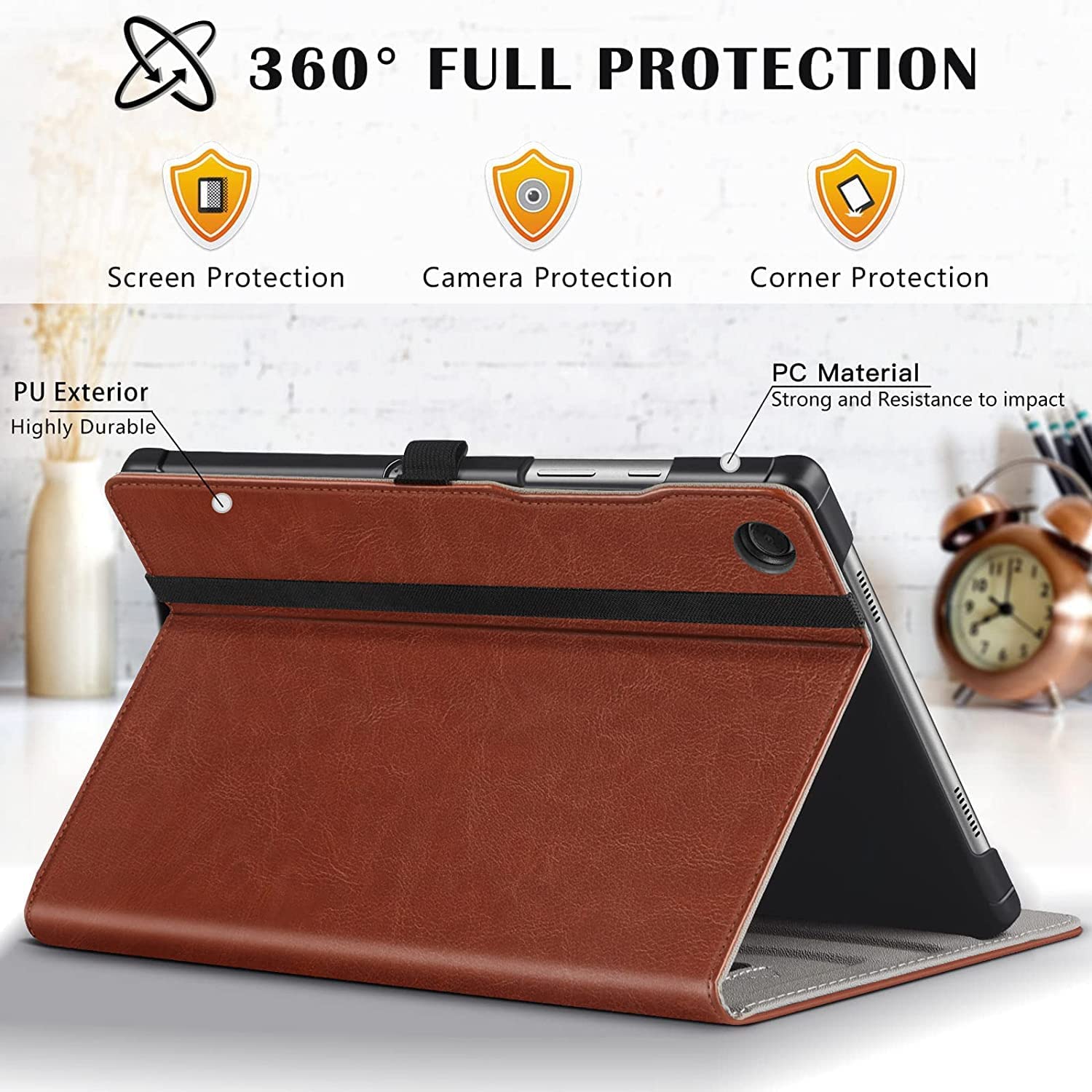 Galaxy Tab A8 10.5 Premium PU Leather Case