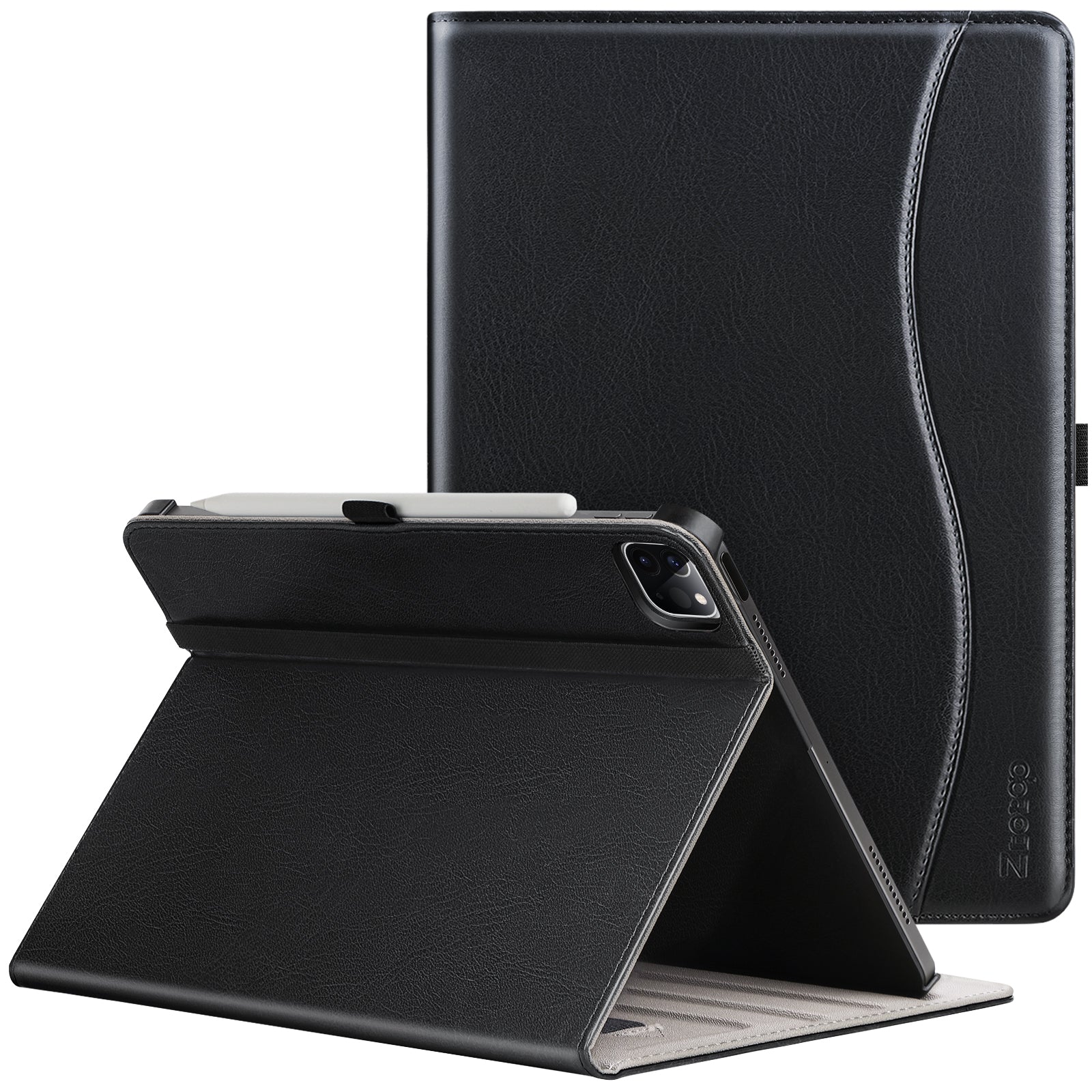 ZtotopCases for iPad Pro 12.9 Case 6th/5th/4th/3rd Generation 2022/2021/2020/2018, Premium PU Leather Folio Cover - Auto Wake/Sleep - Pencil Charging for 12.9 Inch 6/5/4/3 Gen, Brown