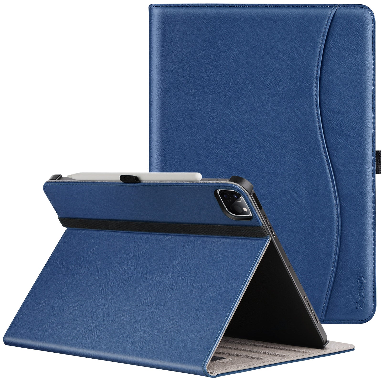 ZtotopCases for iPad Pro 12.9 Case 6th/5th/4th/3rd Generation 2022/2021/2020/2018, Premium PU Leather Folio Cover - Auto Wake/Sleep - Pencil Charging for 12.9 Inch 6/5/4/3 Gen, Brown