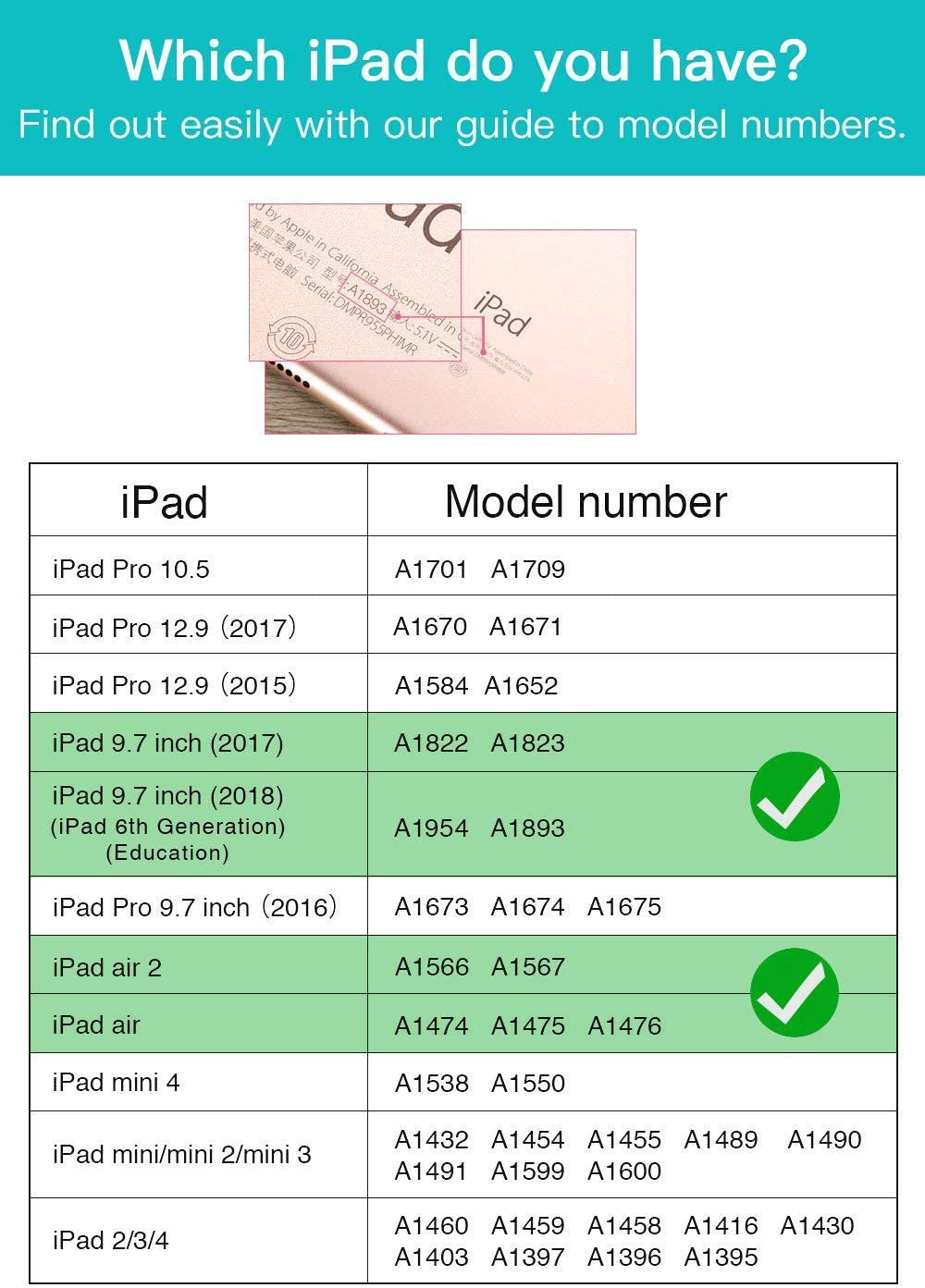 iPad 6th/5th Generation Premium Case,iPad 9.7 Case 2018 2017/iPad Air 1&2 Case