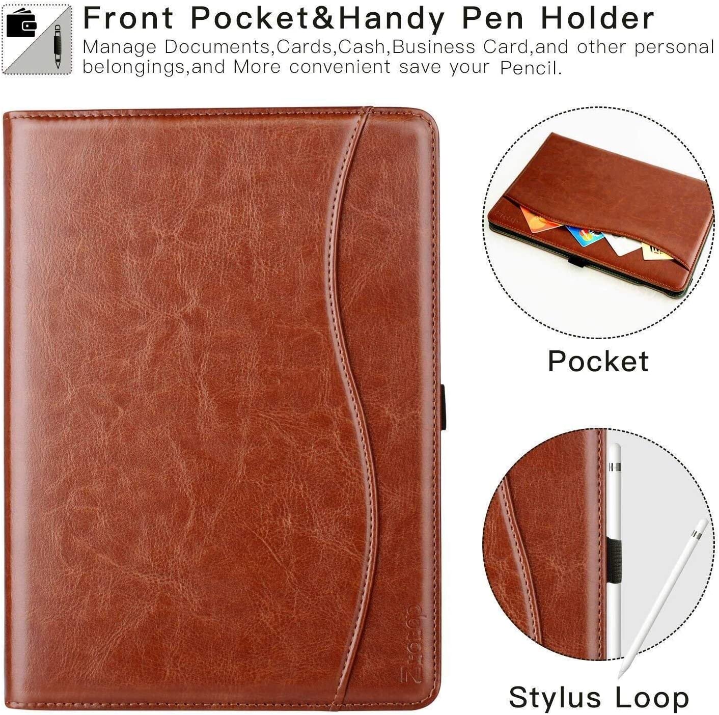 iPad 6th/5th Generation 9.7 Inch 2018/2017 iPad Air 2nd/1st Gen PU Leather Folding Cover Case