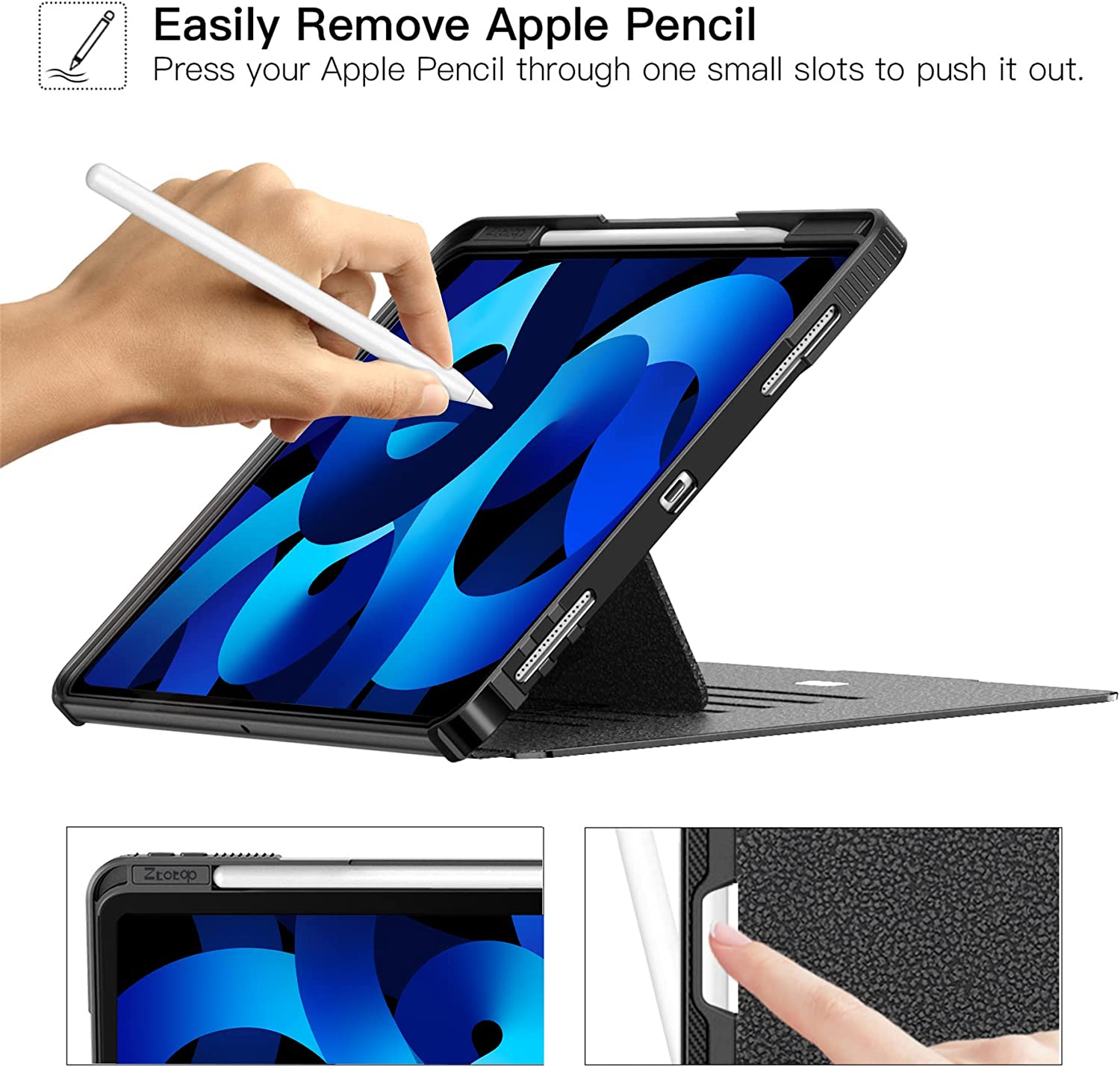 iPad Air 5/4 [6 Viewing Angles] Strong Magnetic Case