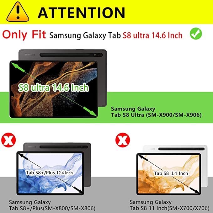 Galaxy Tab S8 Ultra Premium Leather Folio Case