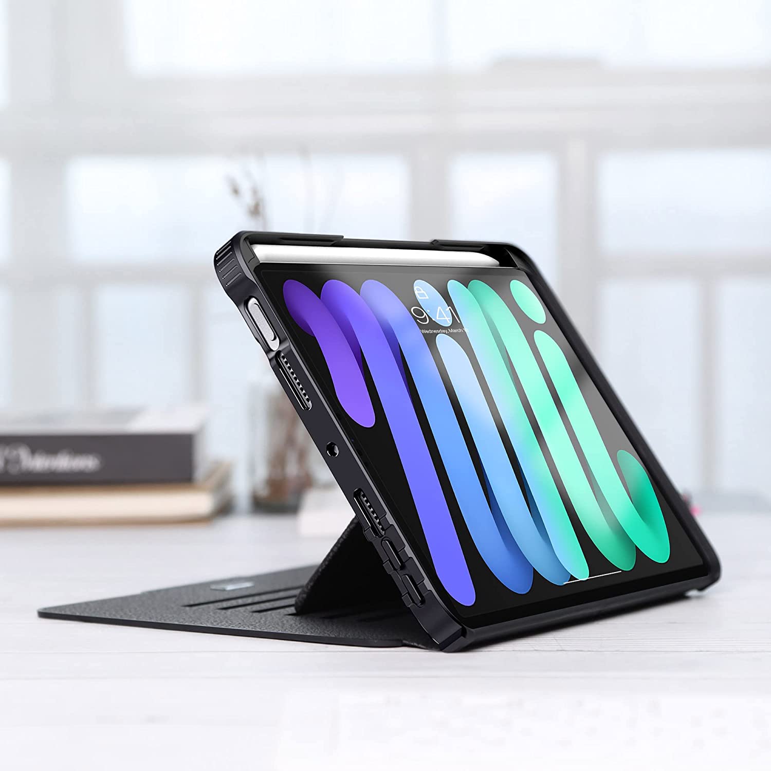 iPad Mini 6 8.3 Inch, Full Body Protective Cover Case-Black