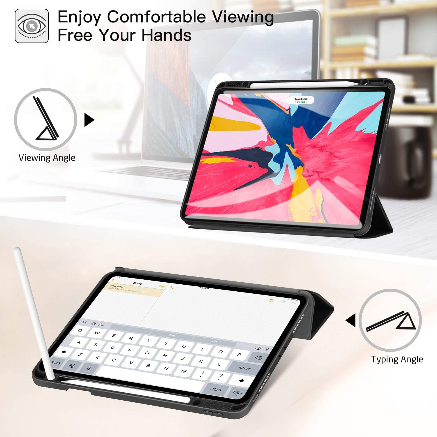 iPad Pro 12.9 2018 Case with Pencil Holder