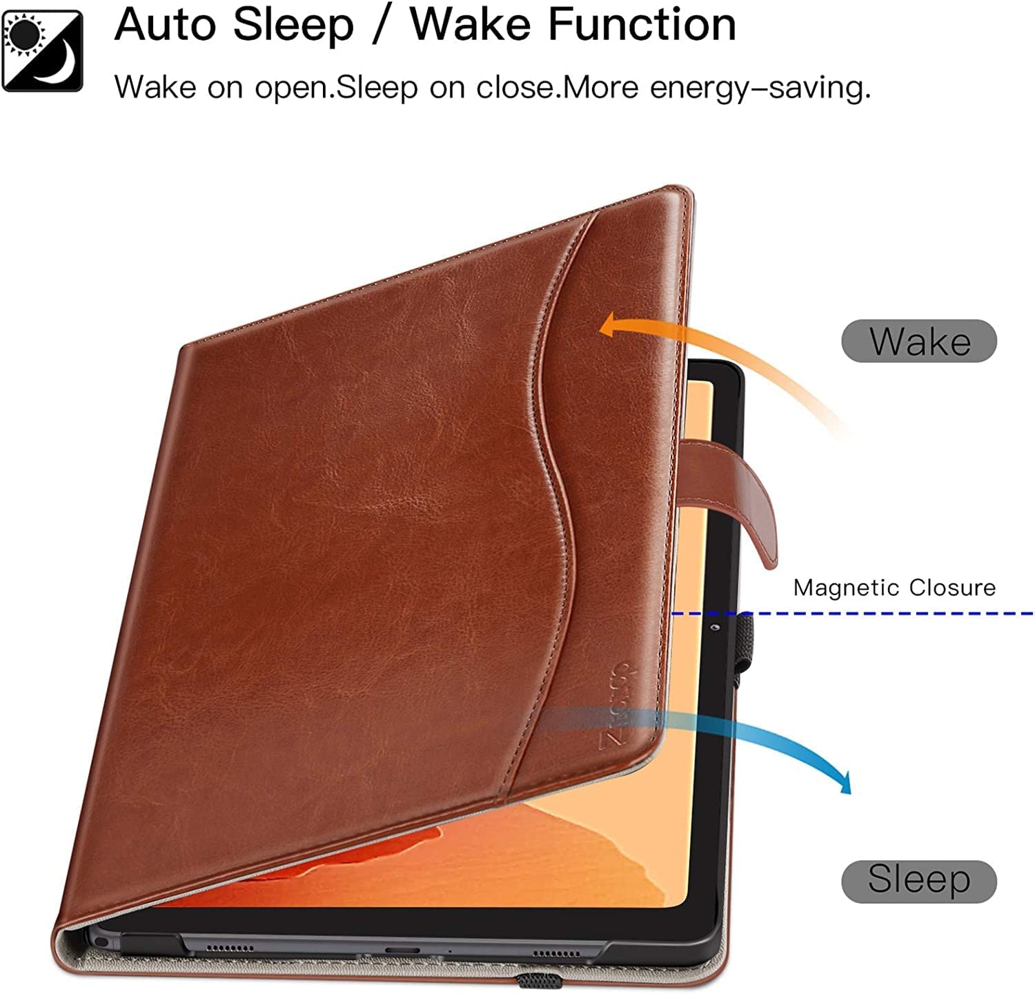 Galaxy Tab A7 Premium Leather Folio Case