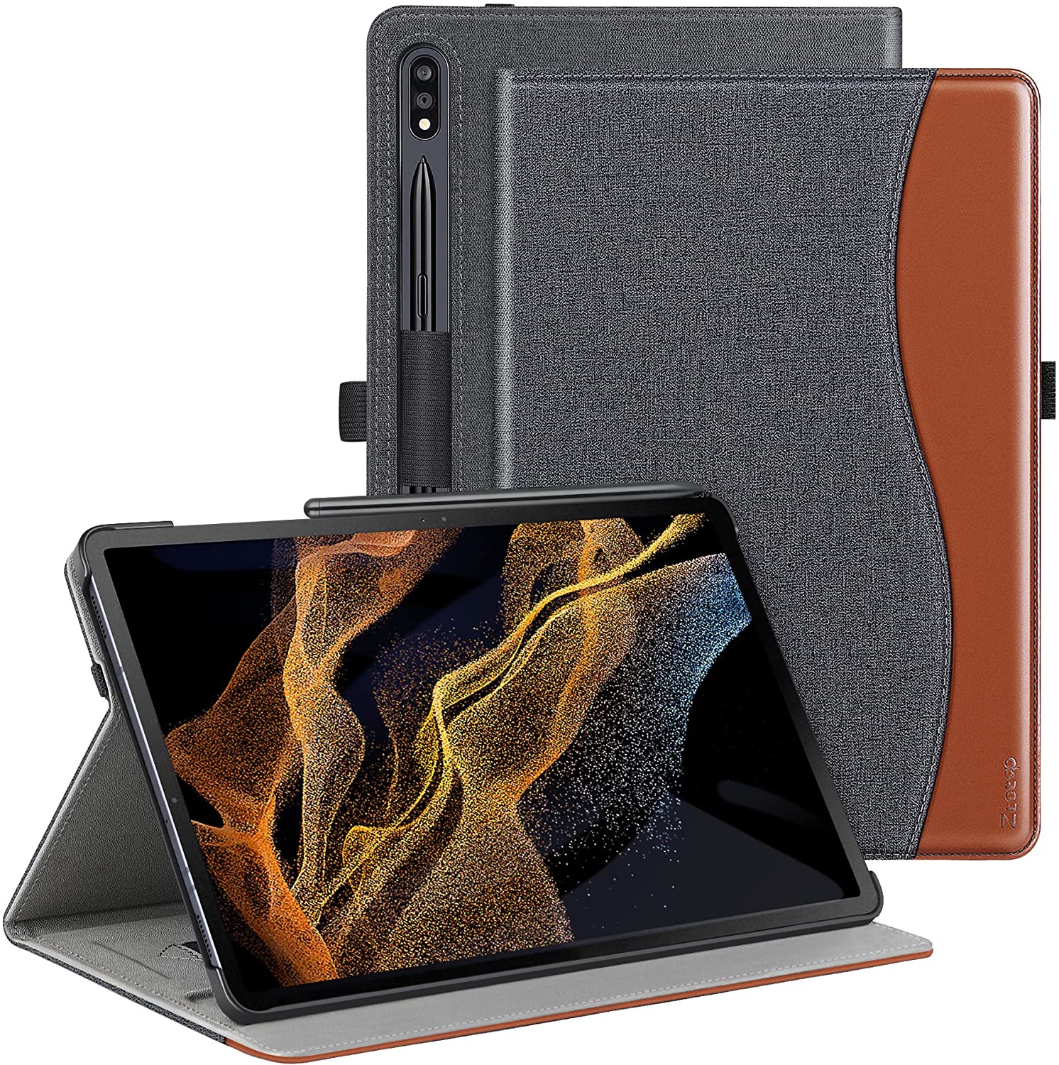 Galaxy Tab S8 Ultra Premium Leather Folio Case