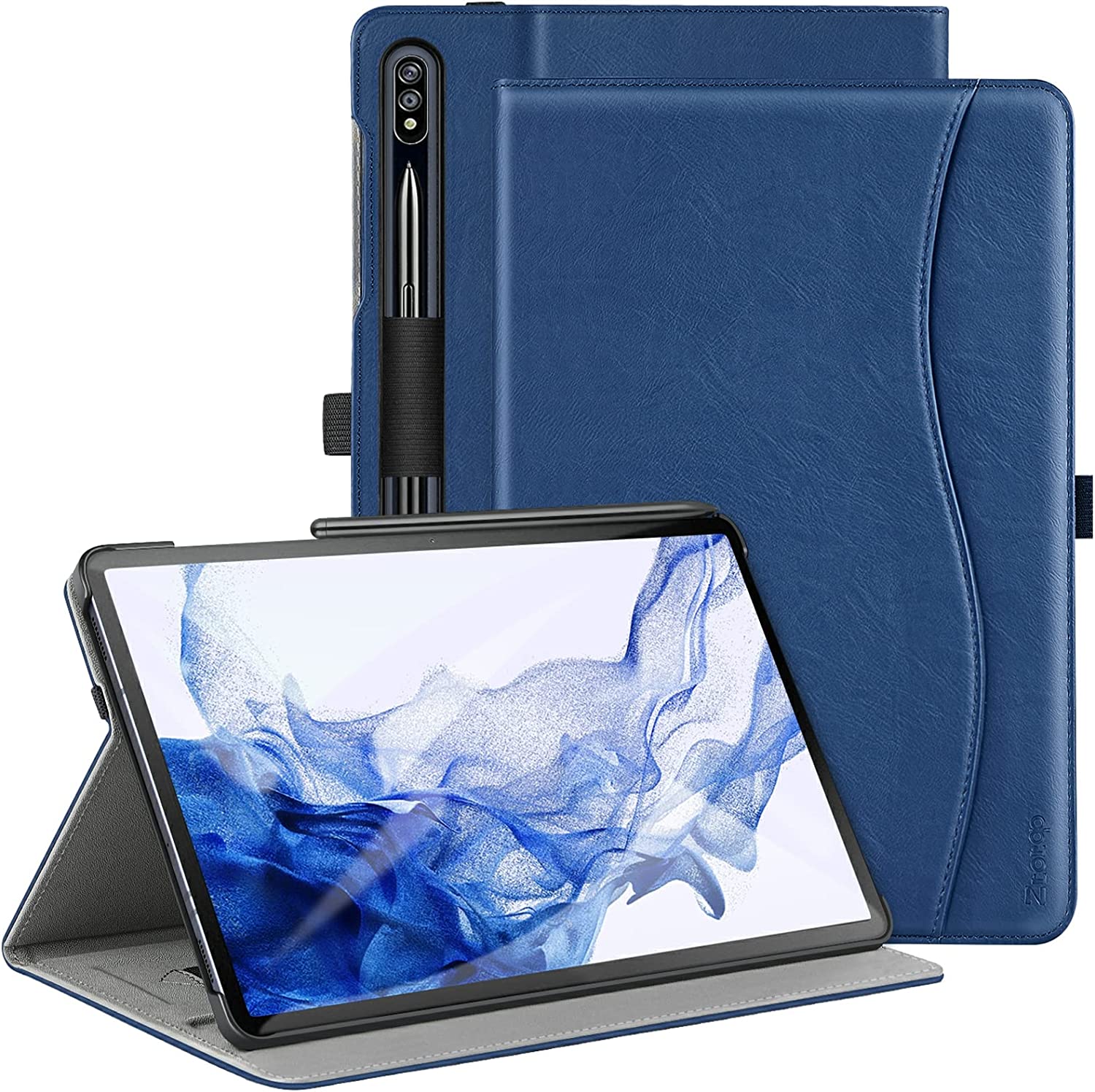 Galaxy Tab S8 PLUS/S7 FE/S7 Plus Premium Leather Folio Case